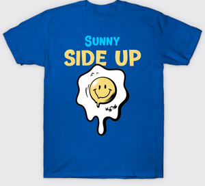 Start Your Day Sunny Side Up Funny Egg Smile Face Graphic Tee