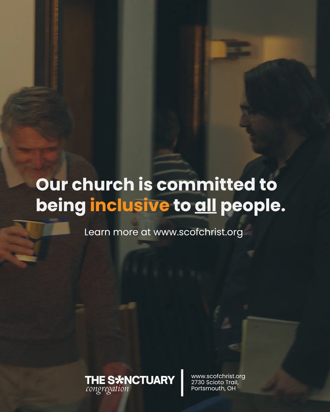 You are welcome here, just as you are. We believe every person deserves to be treated with love, dignity and respect, regardless of their identity, background or beliefs. 

Our church strives to create a safe, affirming space where everyone can be th