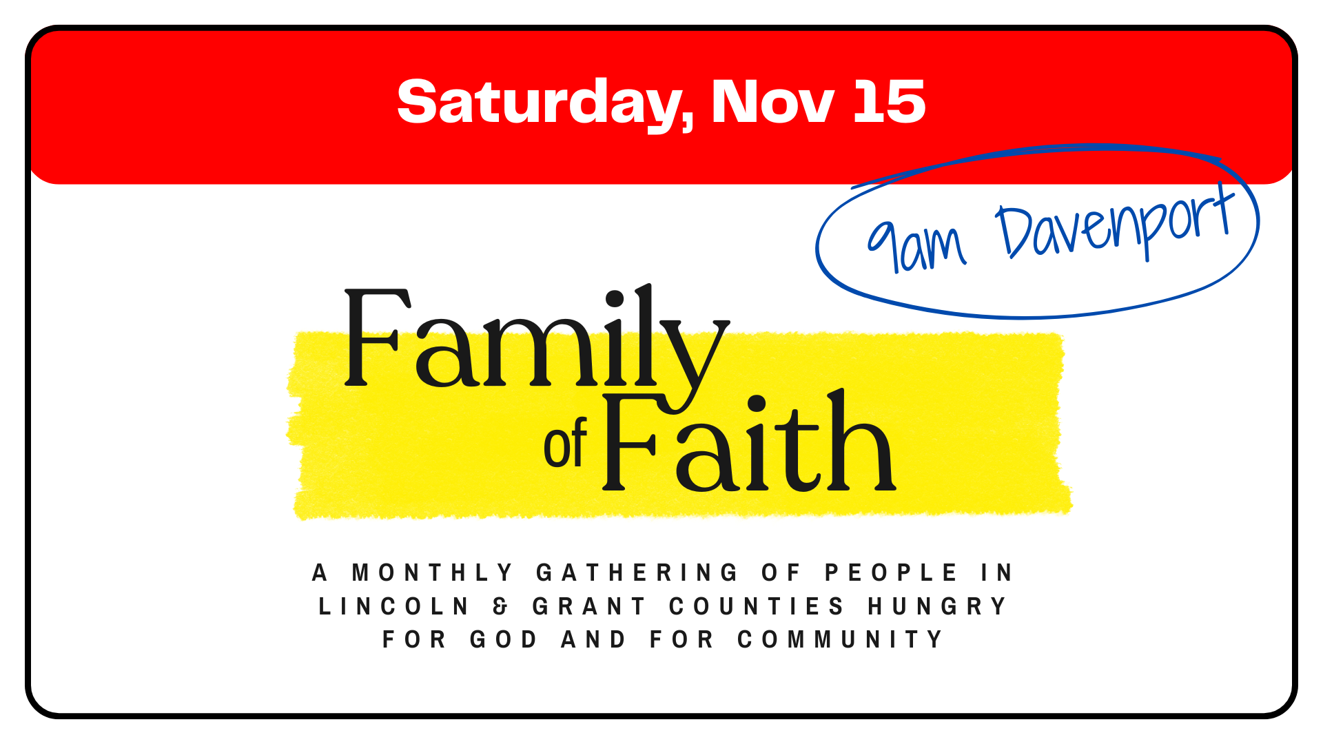 Family of Faith - Breakfast and Teaching