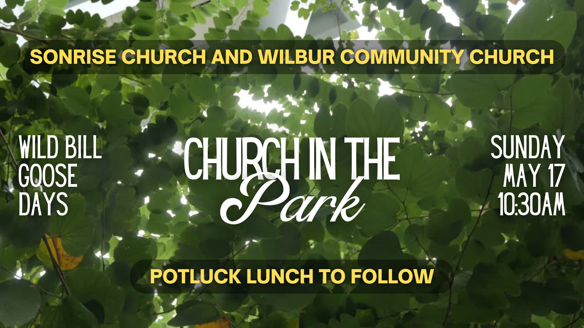 Church in the Park + Potluck Lunch