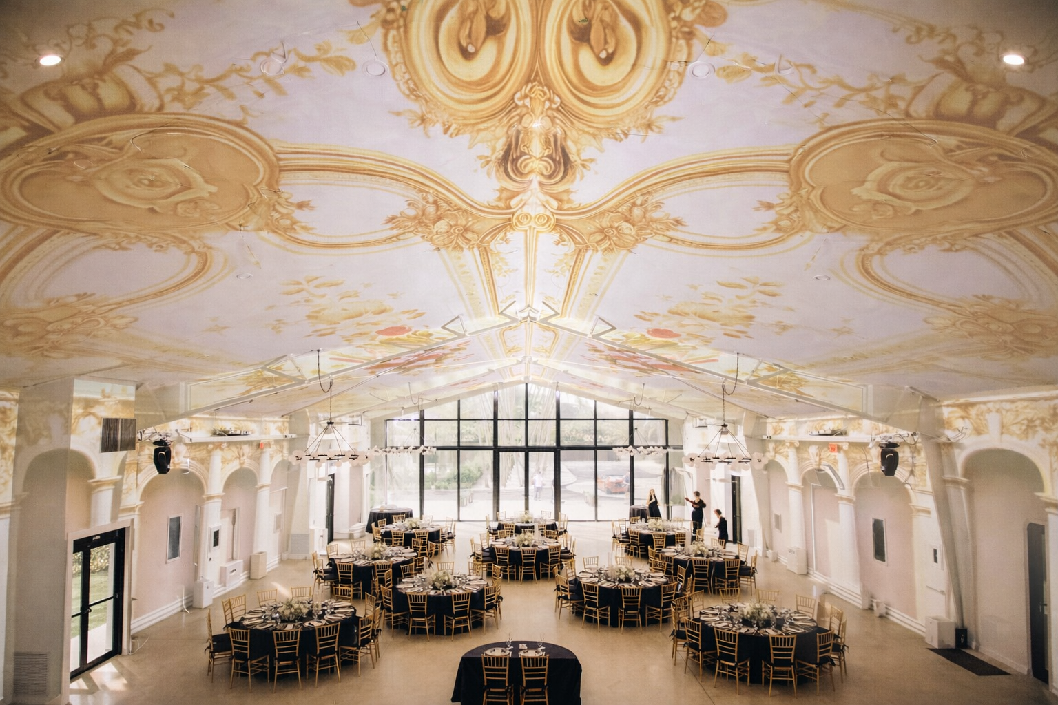 golden versailles ceiling projection