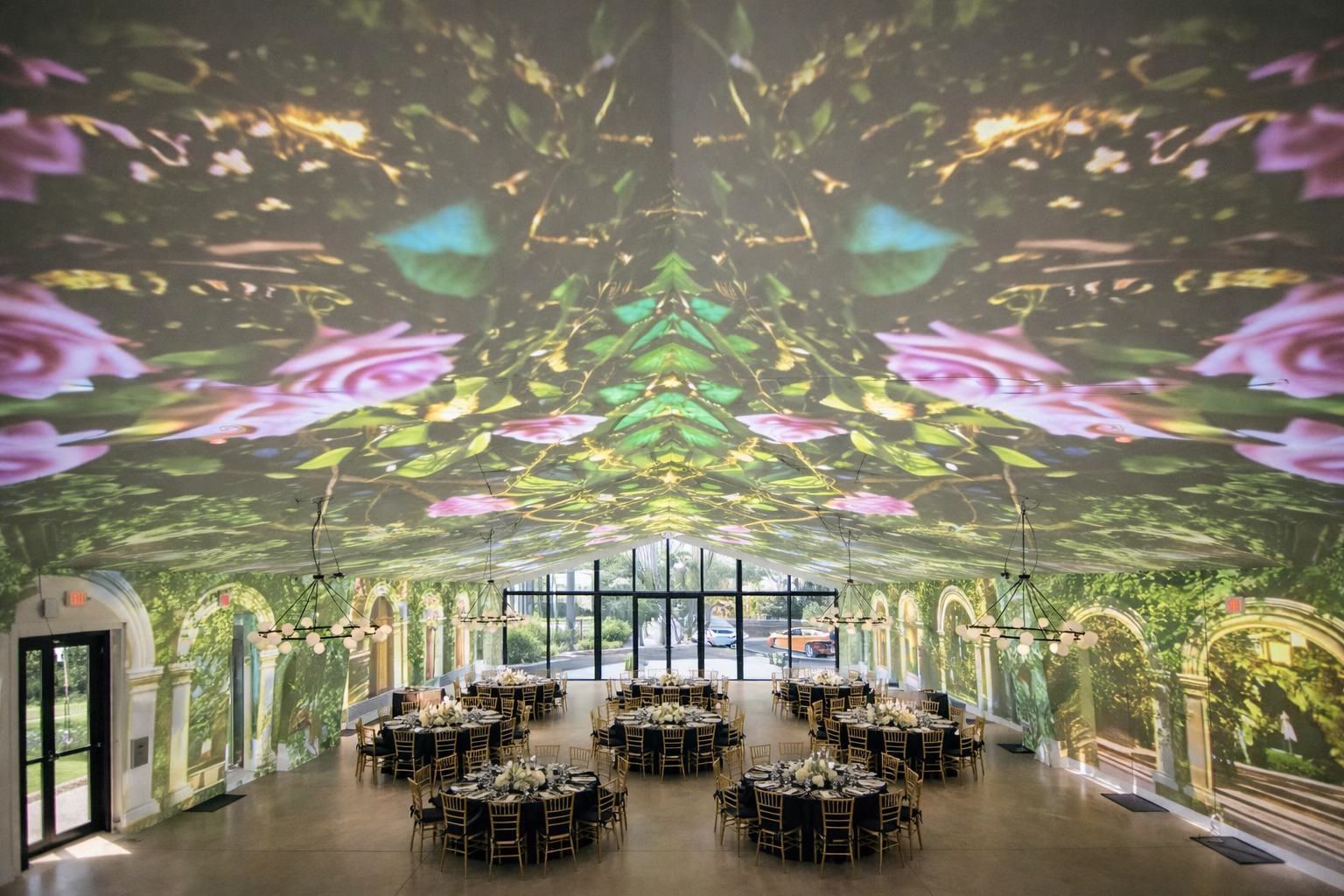 Enchanted garden ceiling projection