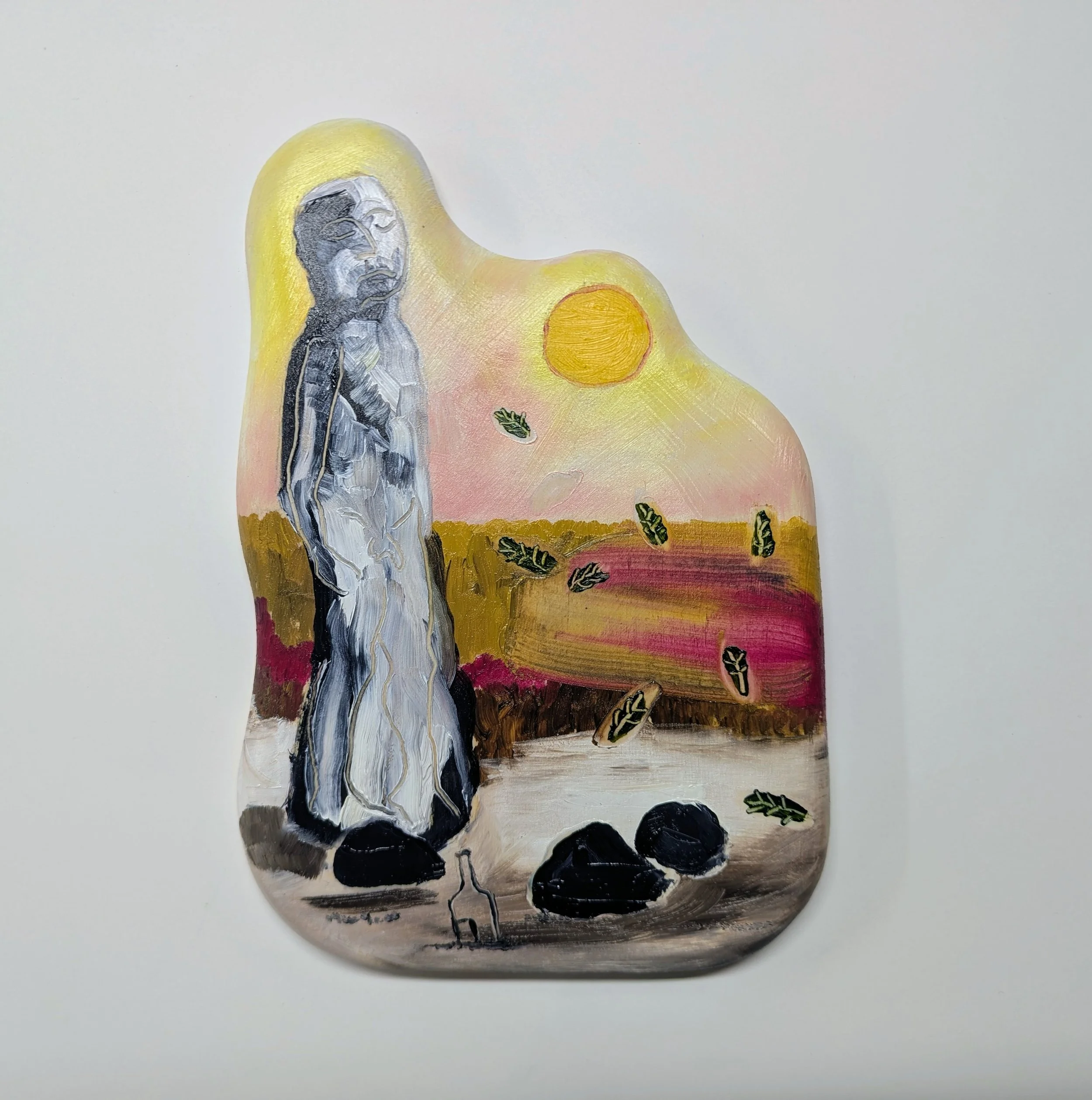 Large statue and sun, 2026