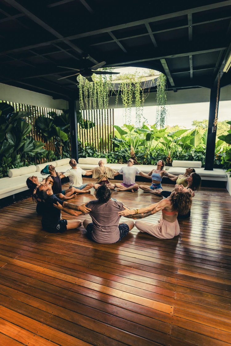 Group meditation circle