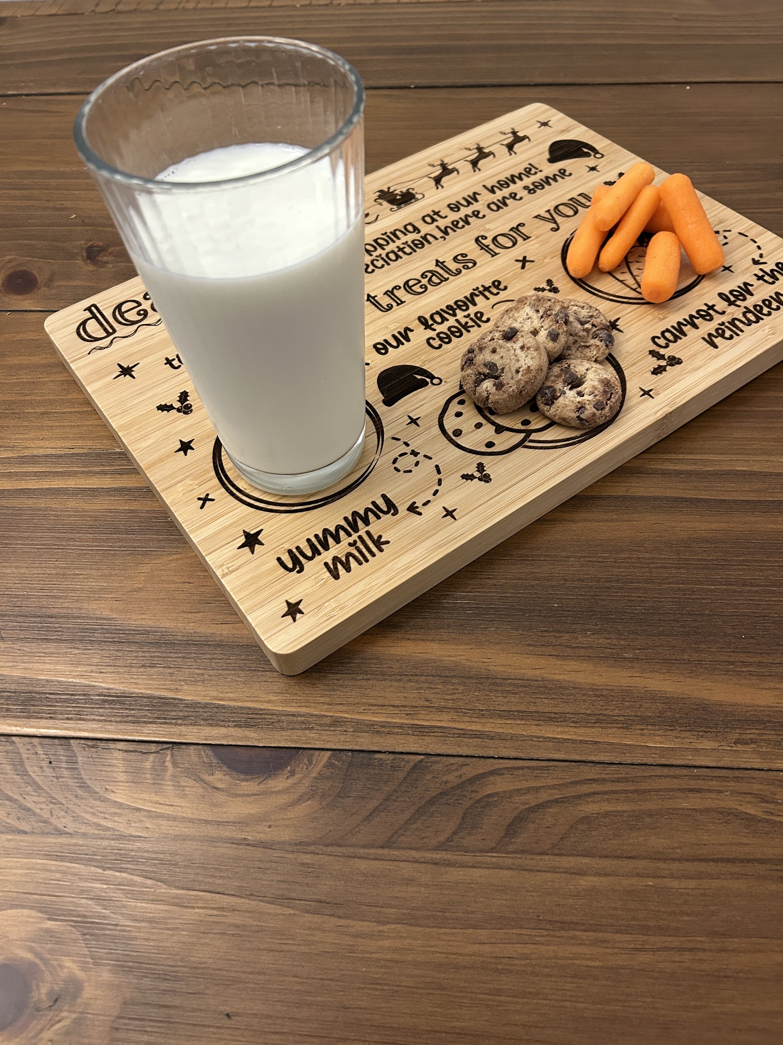 Bamboo Dear Santa Treat Board