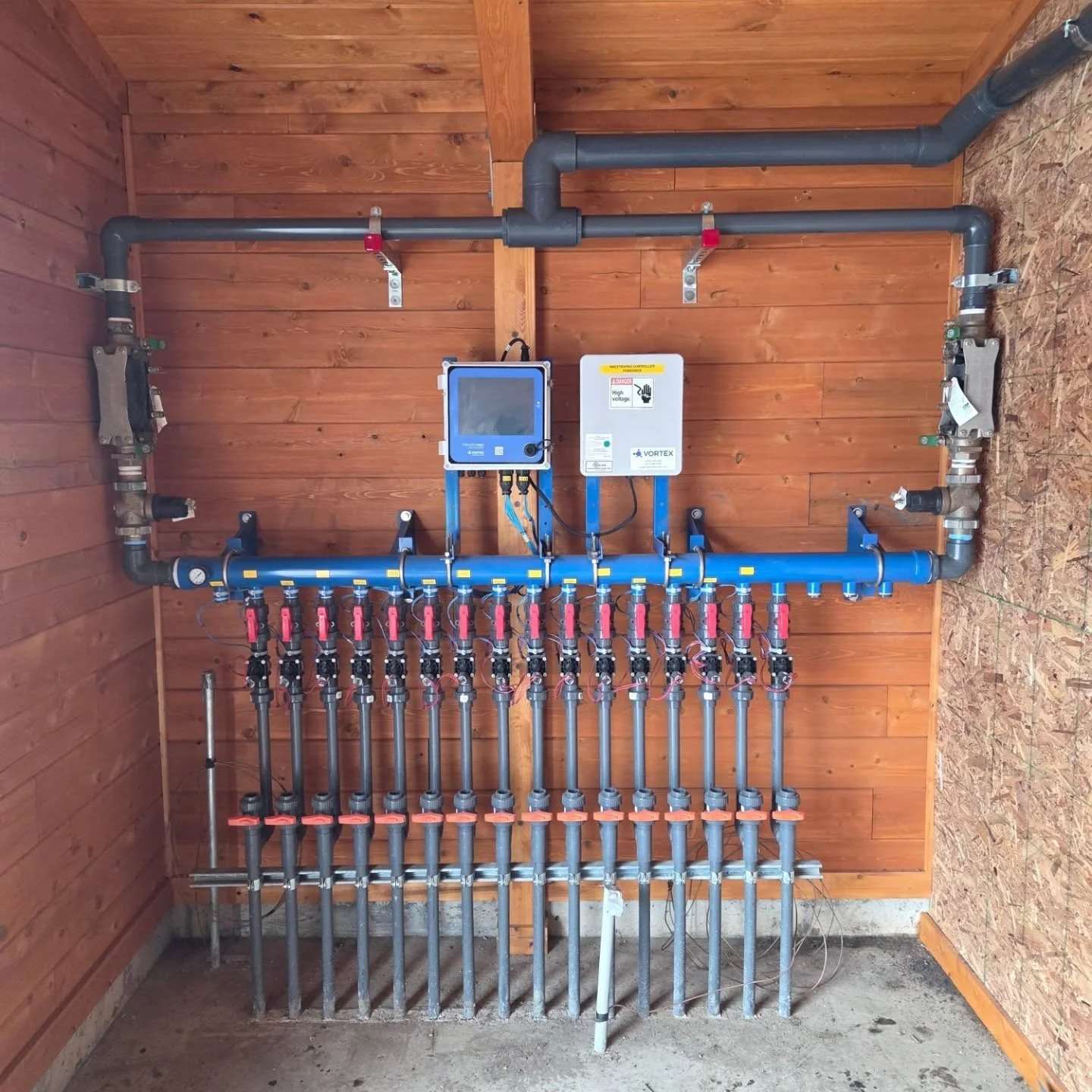 It's been cold out, but we were able to finish up one of our projects. Now we wait for start-up and commissioning. #splashpad #aquatics #swimmingpool #fountain #pools