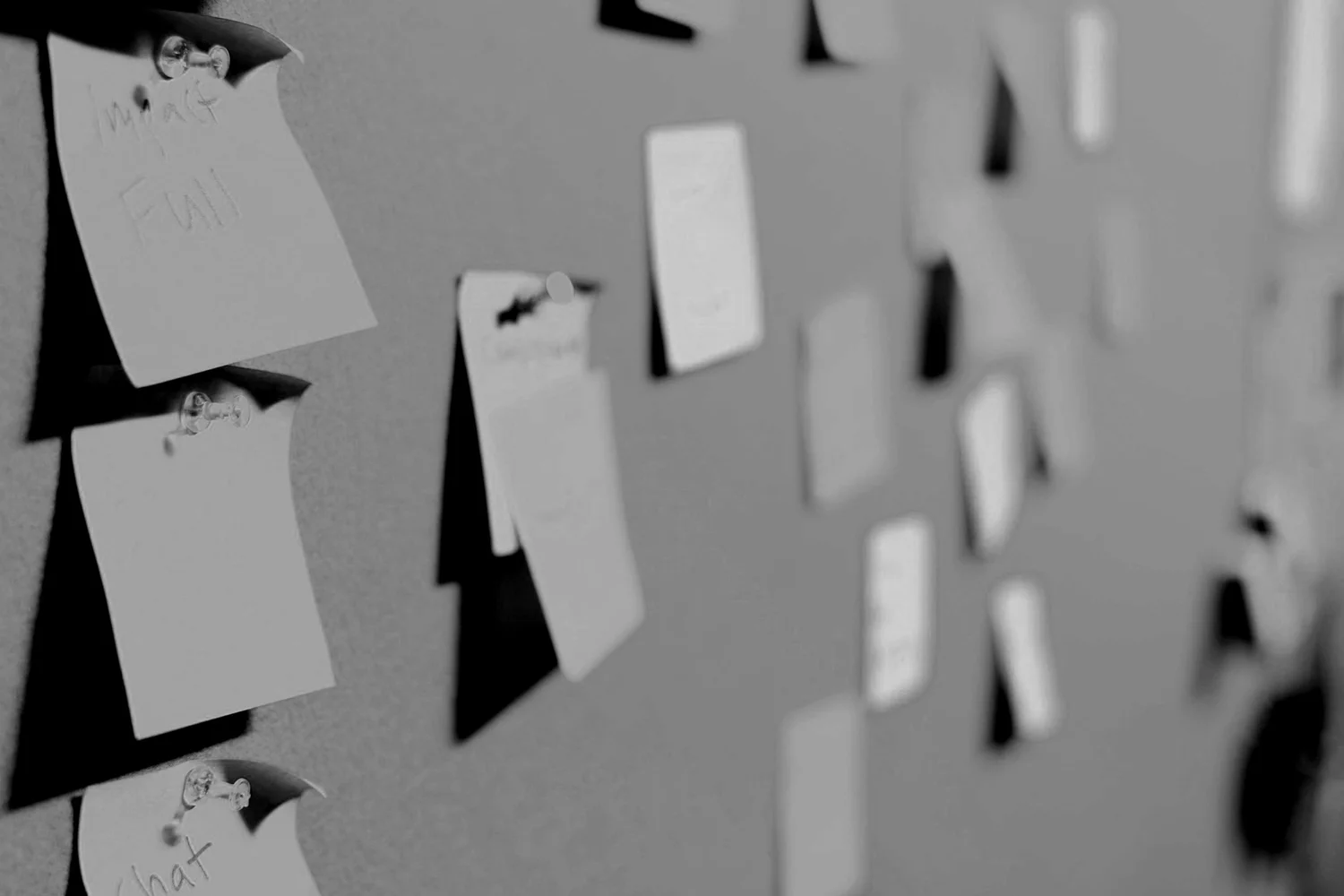 Planlegging av salgsarbeid med post-it-lapper