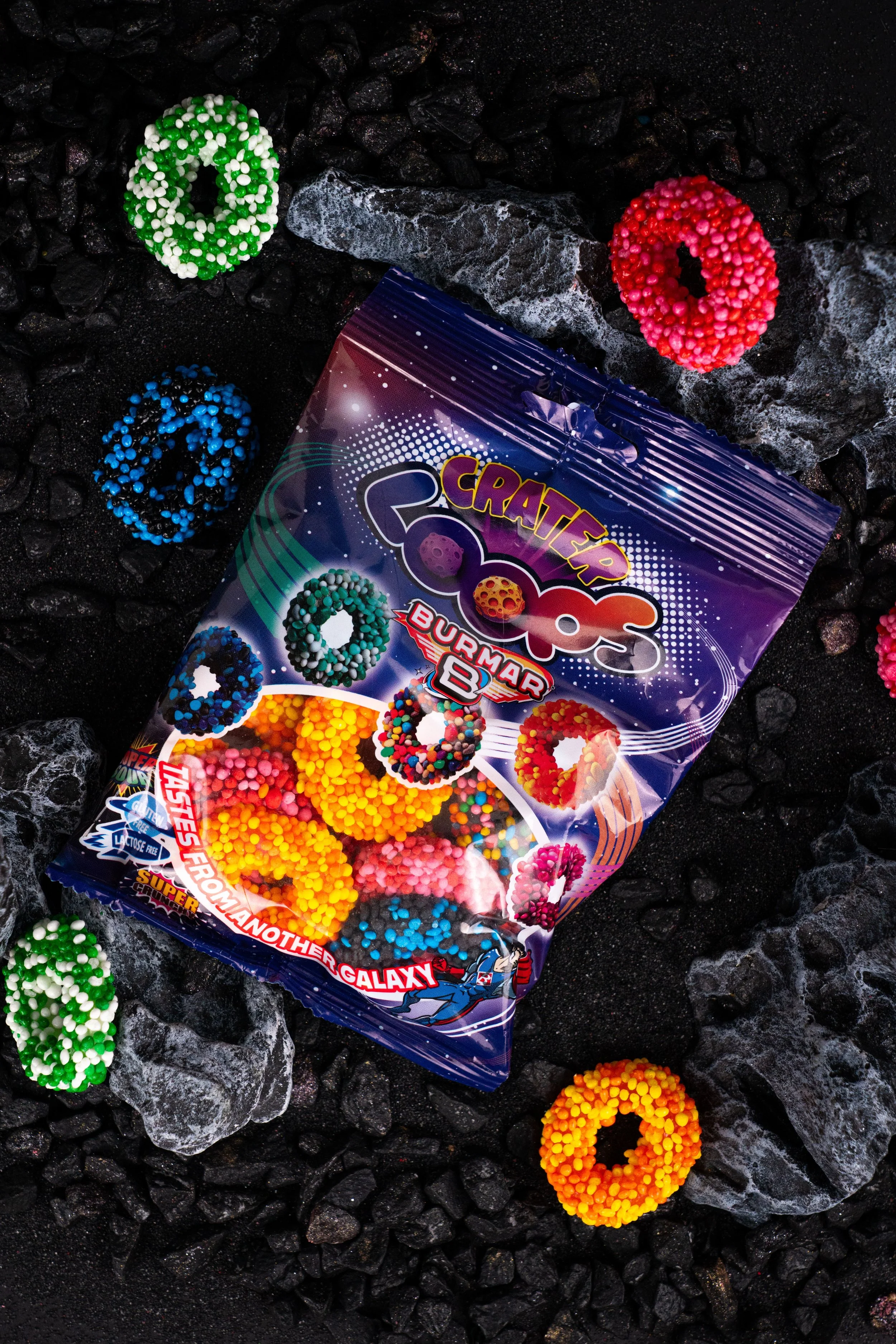 Fotografía de producto para Crater Loops de Burmar Sweets