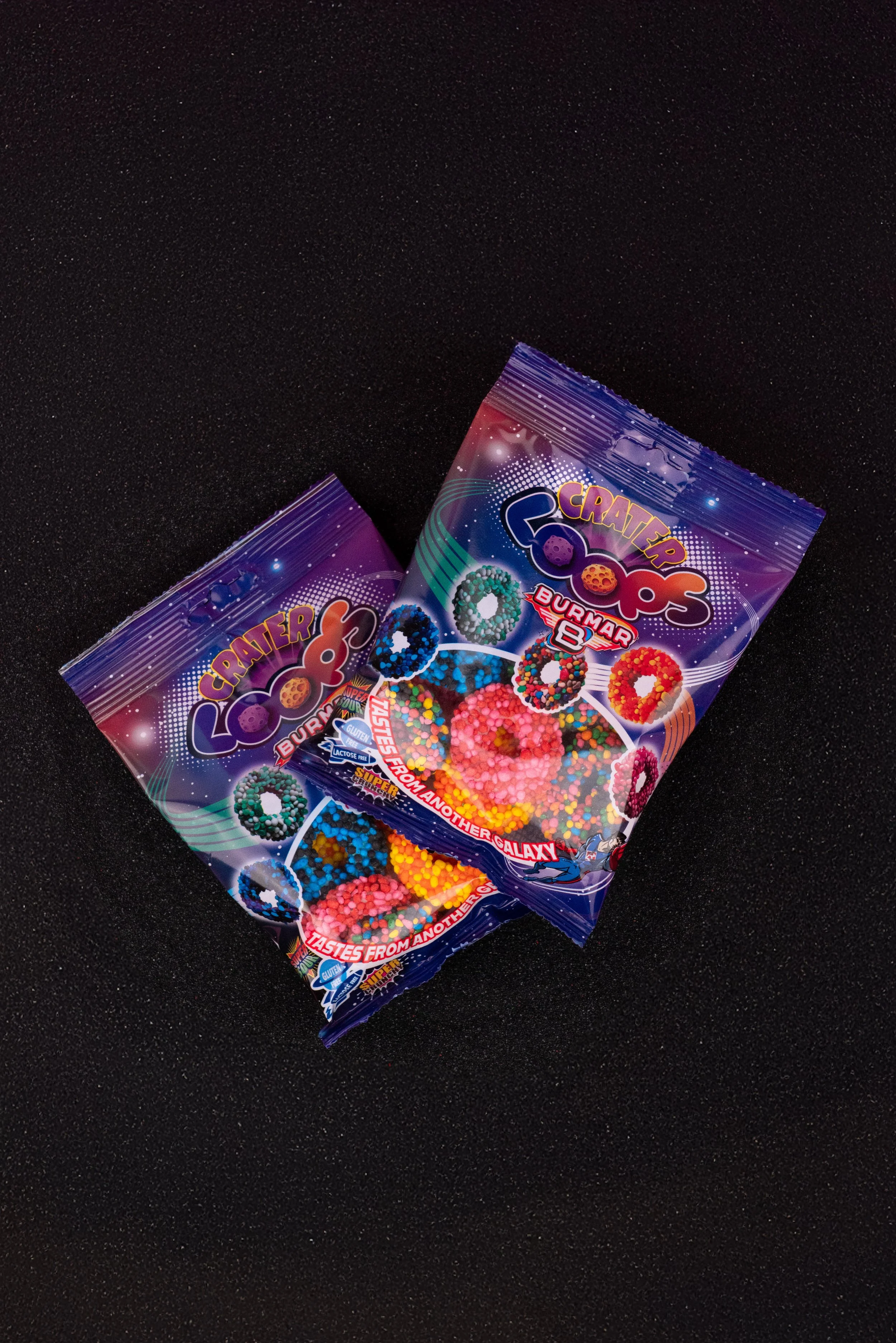 Fotografía de producto para Crater Loops de Burmar Sweets
