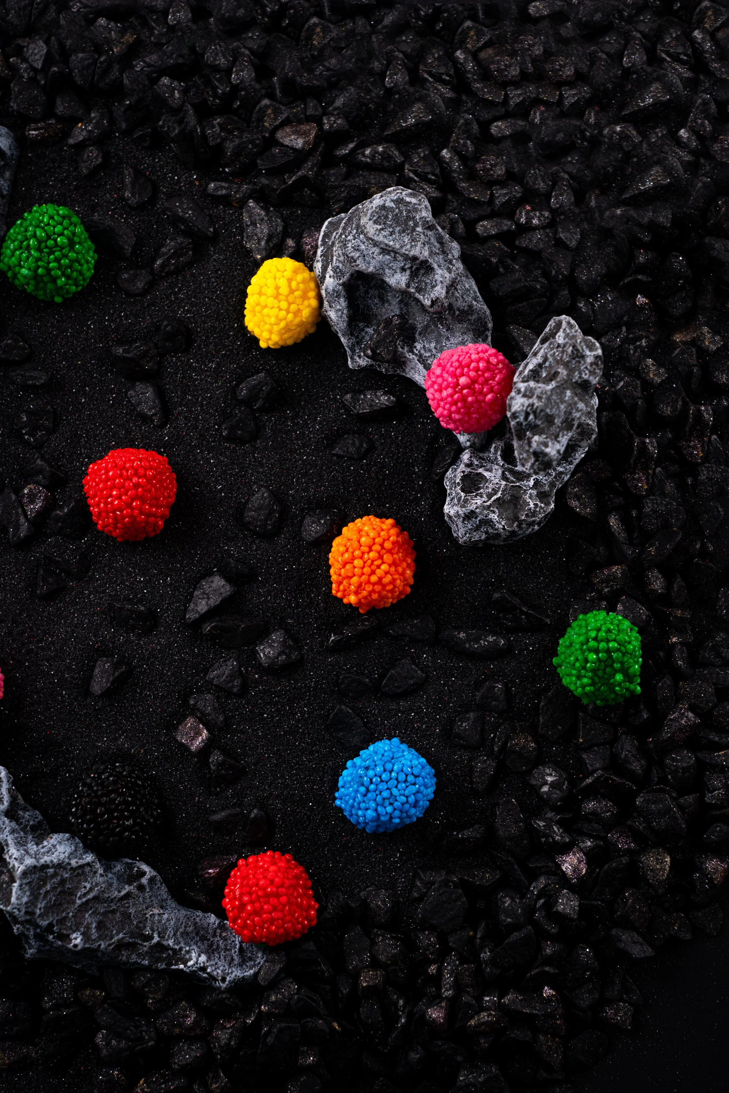 Fotografía de producto para Crunchy Asteroids de Burmar Sweets