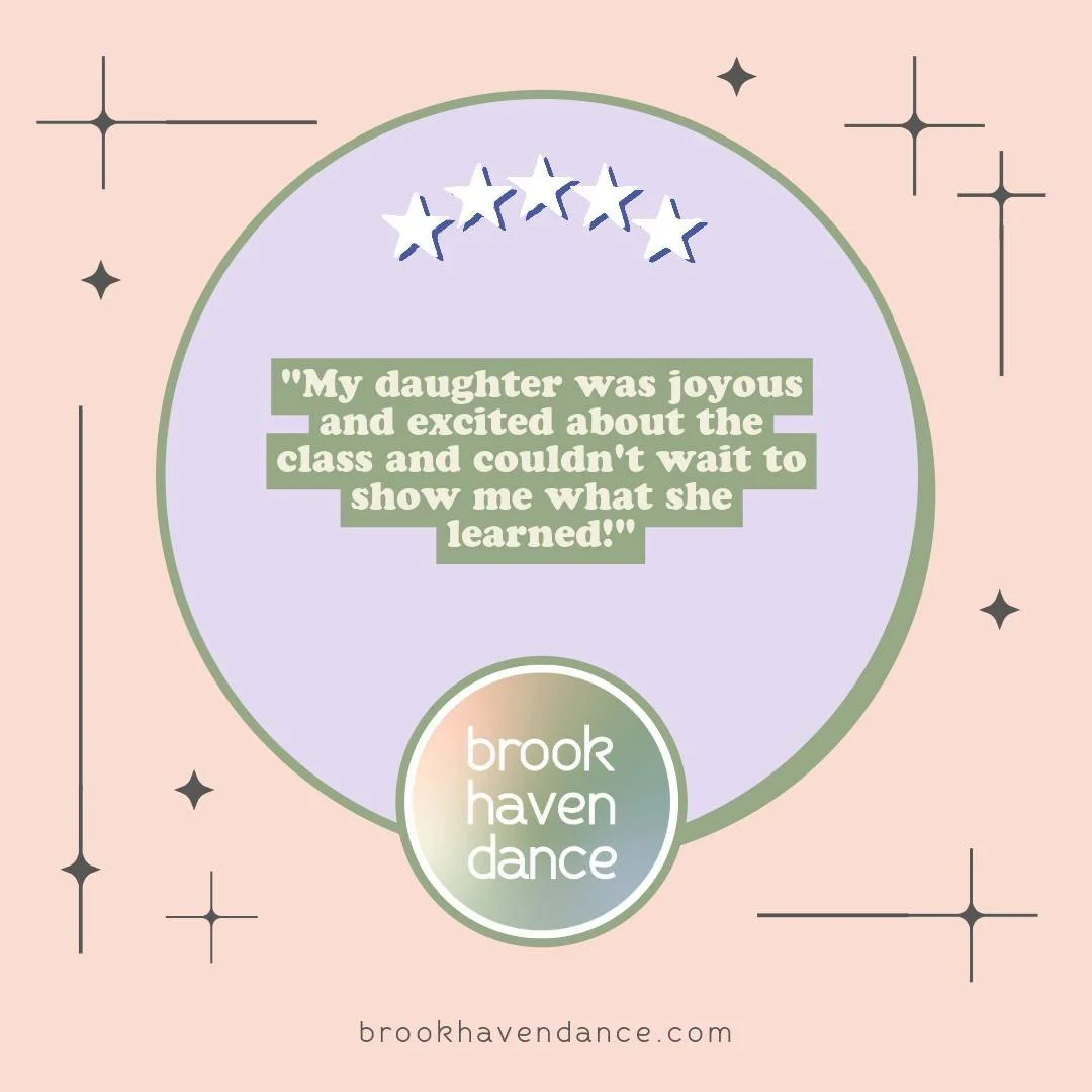 ✨ Testimonial Tuesday ✨

We LOVE hearing stories like this from our dance families 💛
&quot;My daughter was joyous and excited about the class and couldn't wait to show me what she learned!&quot;
&ndash; Eliana, Brookhaven Dance parent

Whether it&rs