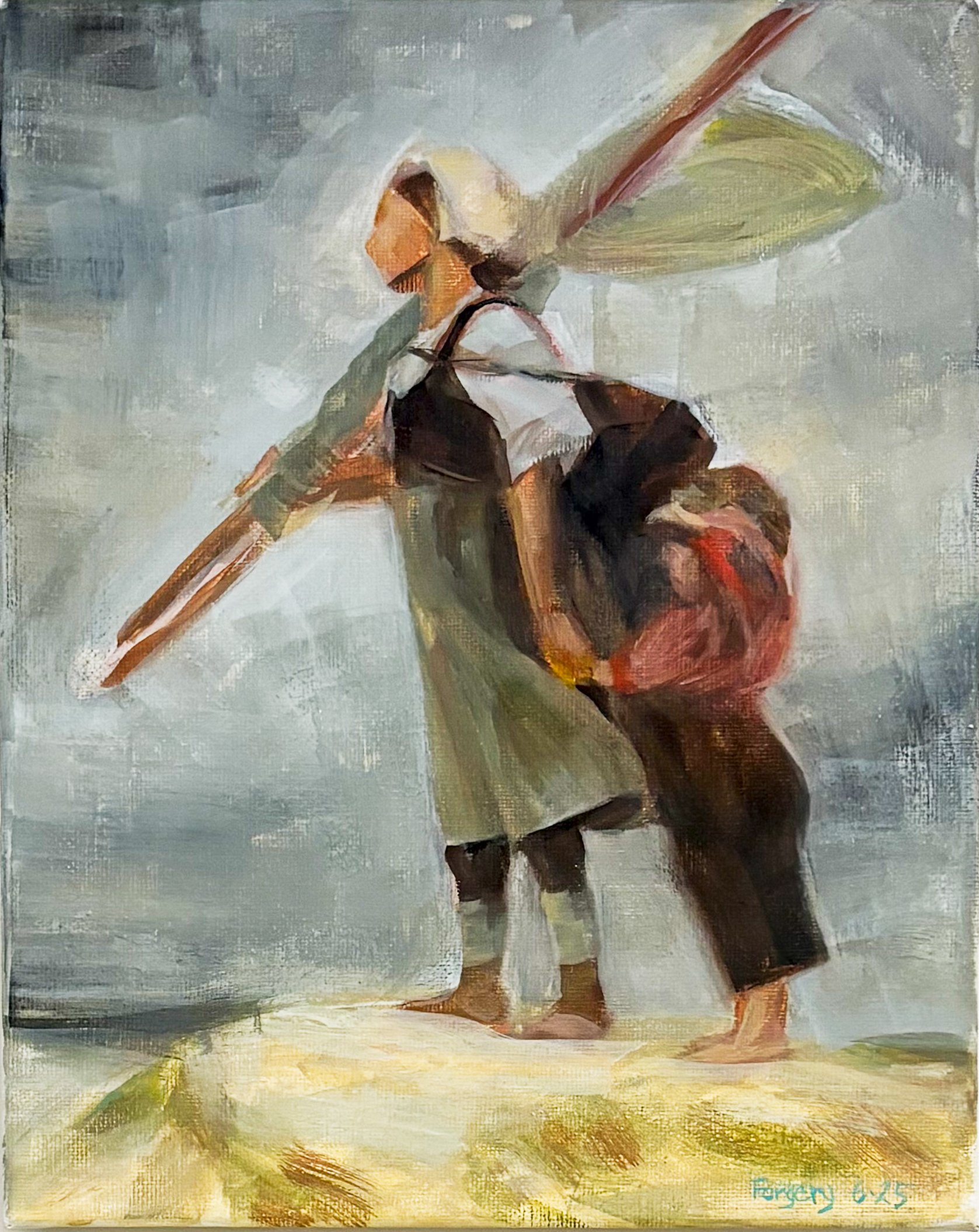 Fisher Girl of Picardy by Elizabeth Nourse

Oil on canvas
10" x 8"