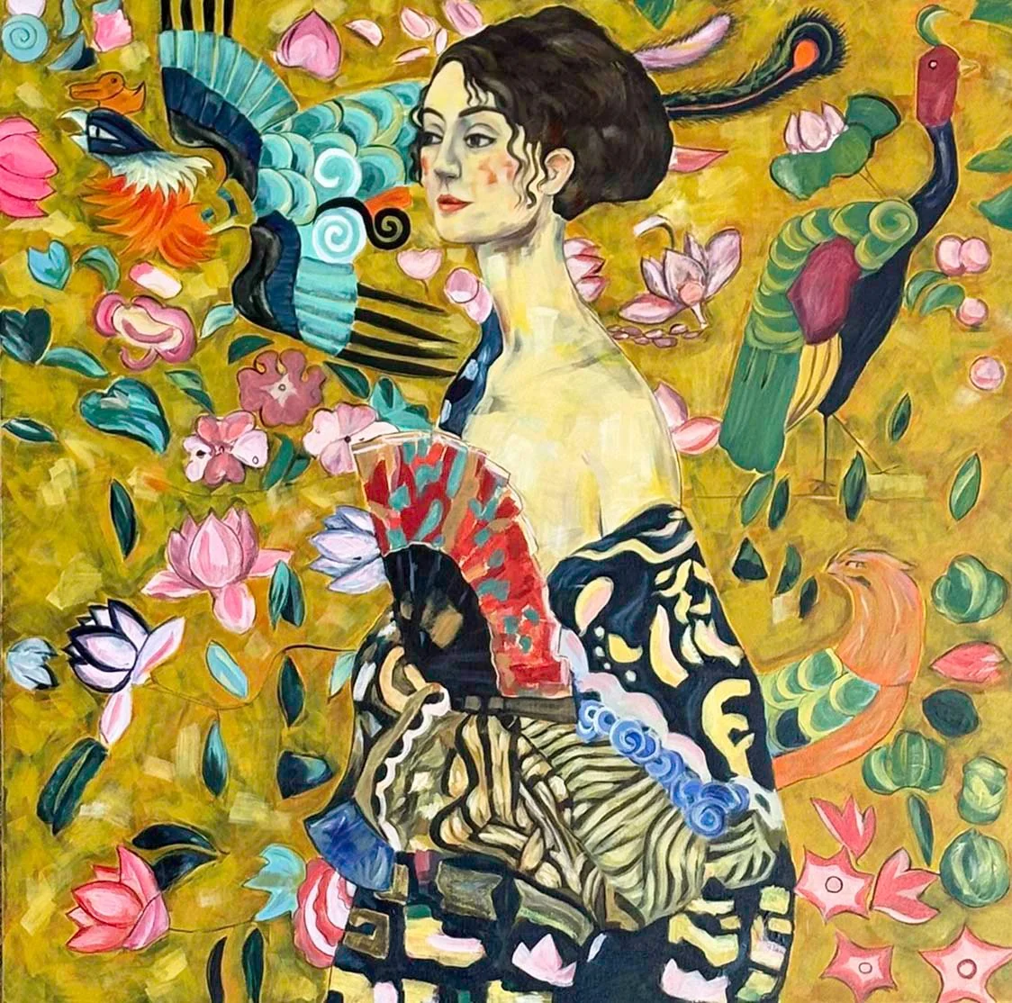 Lady with a Fan by Gustav Klimt

Acrylic on canvas
36" x 36"