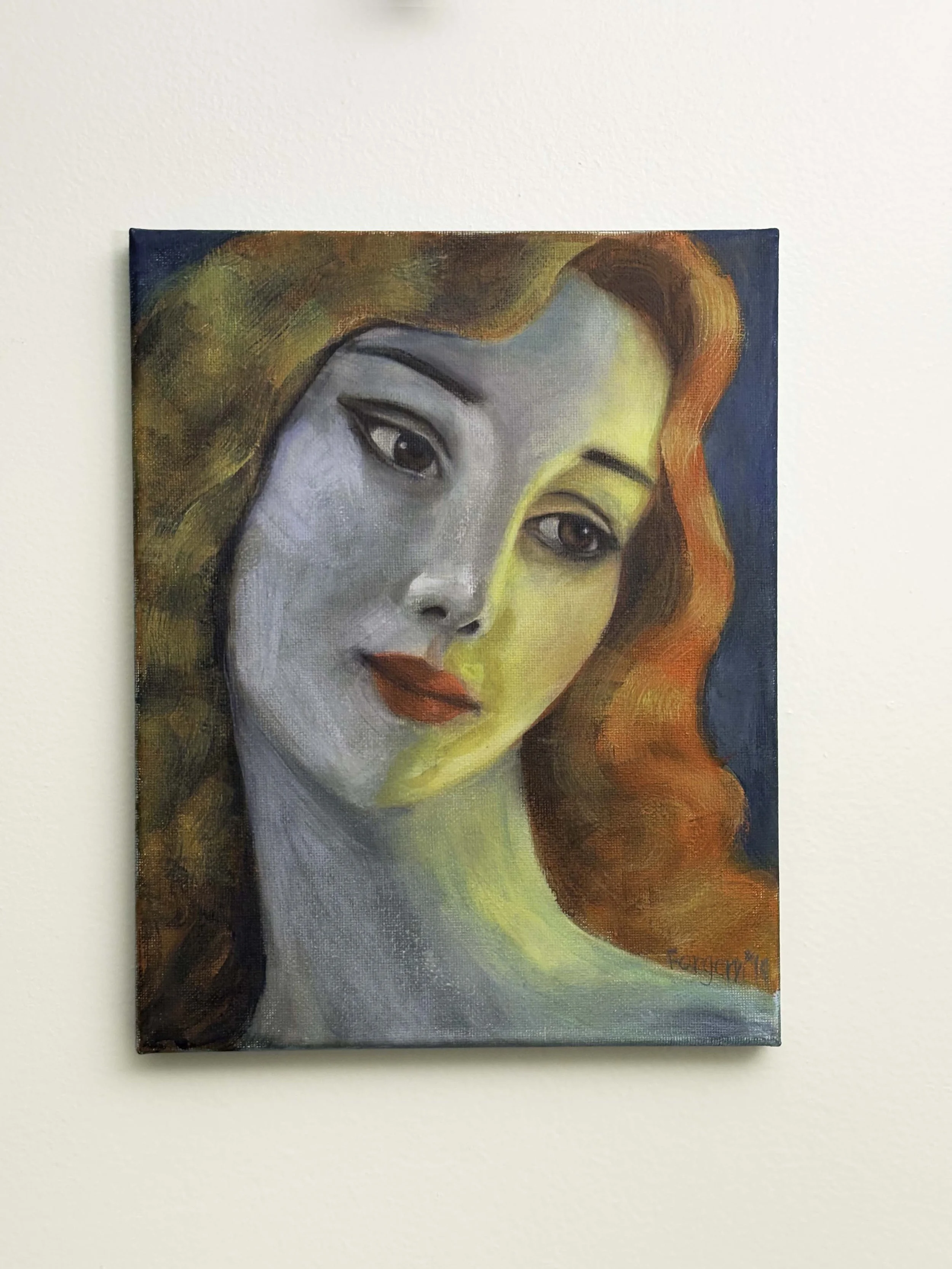 Head of Girl with Long Blond Hair
