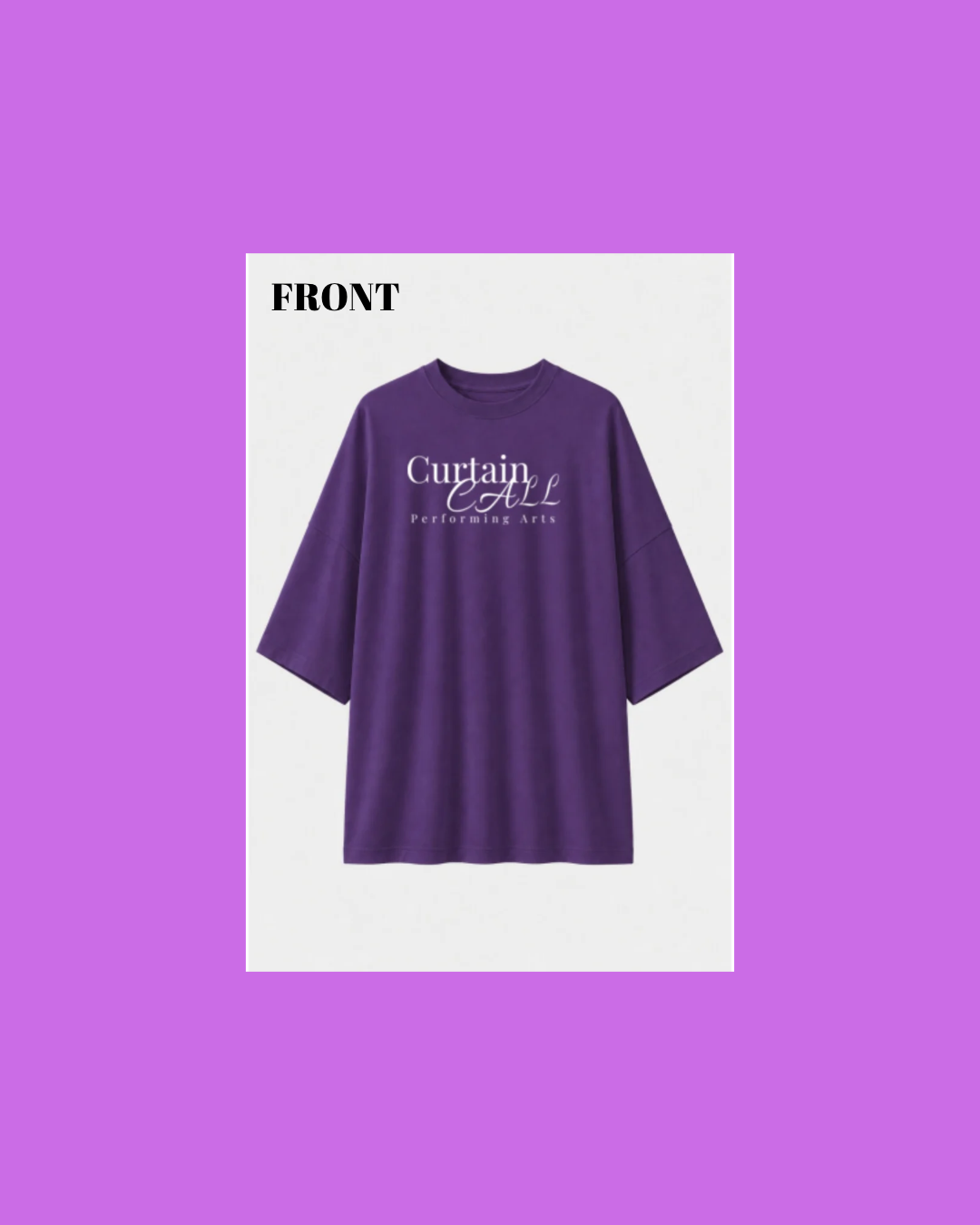 Oversized Drop Shoulder T-Shirt - Purple