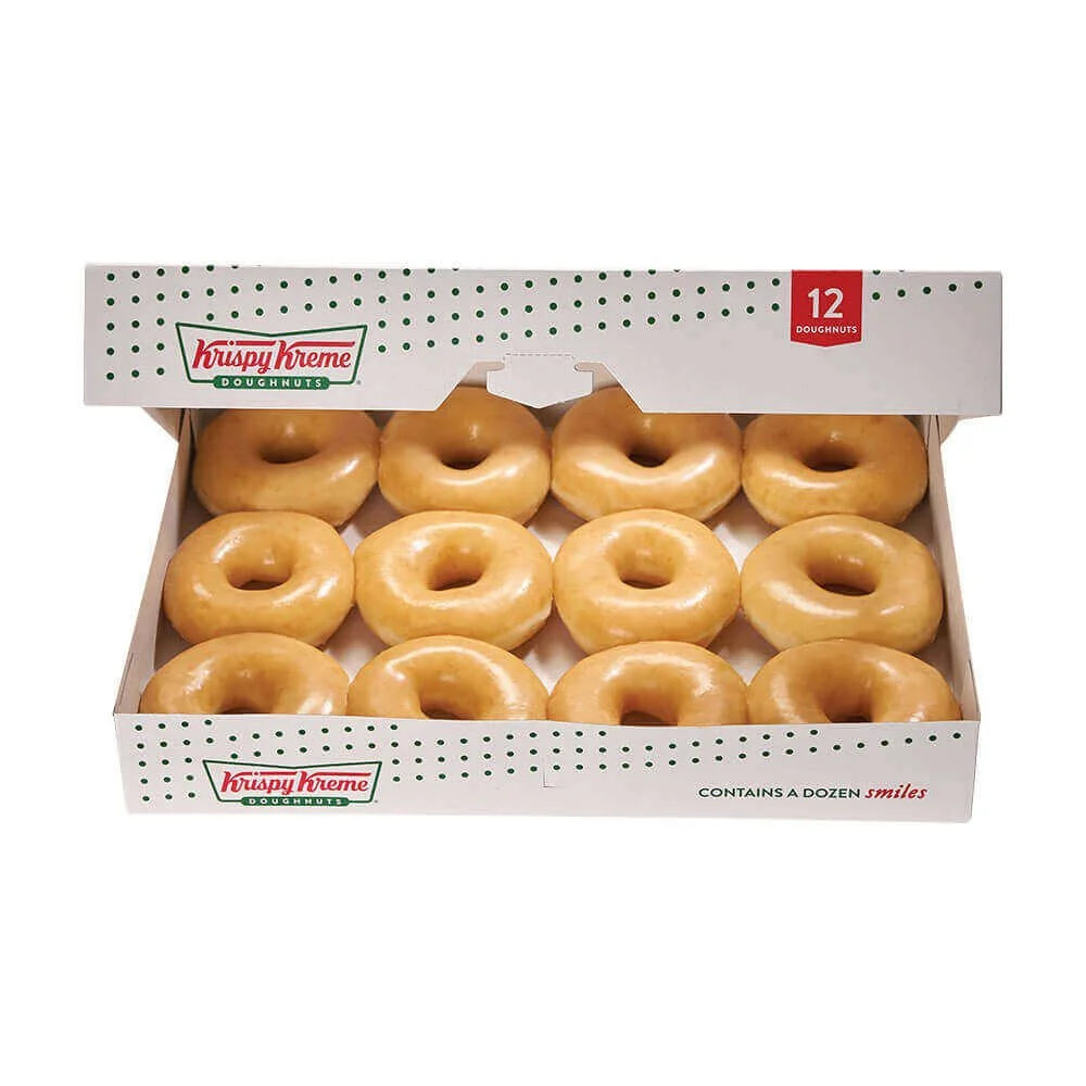 1 Dozen Original Glazed Krispy Kreme Donuts