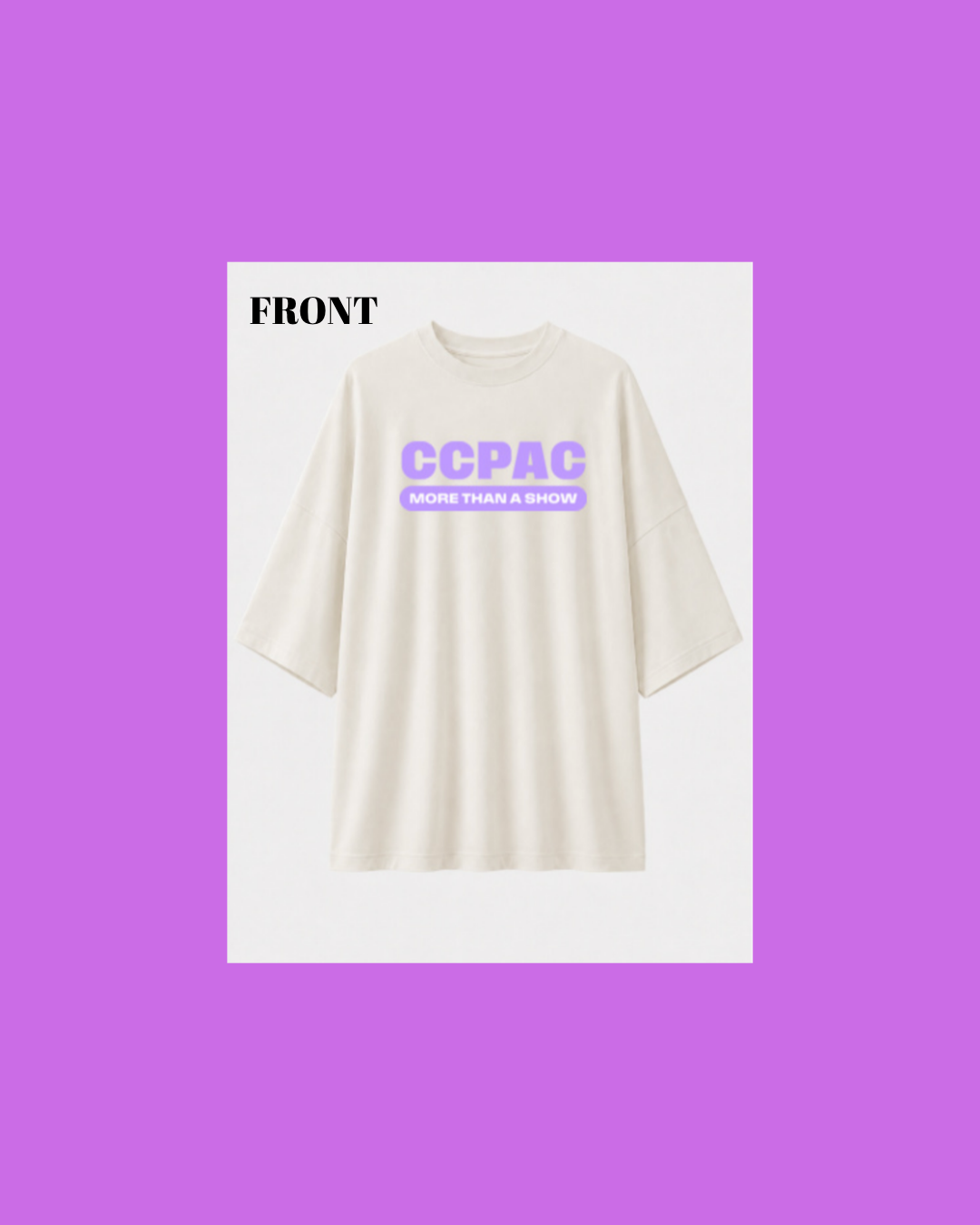 Oversized Drop Shoulder T-Shirt - Cream
