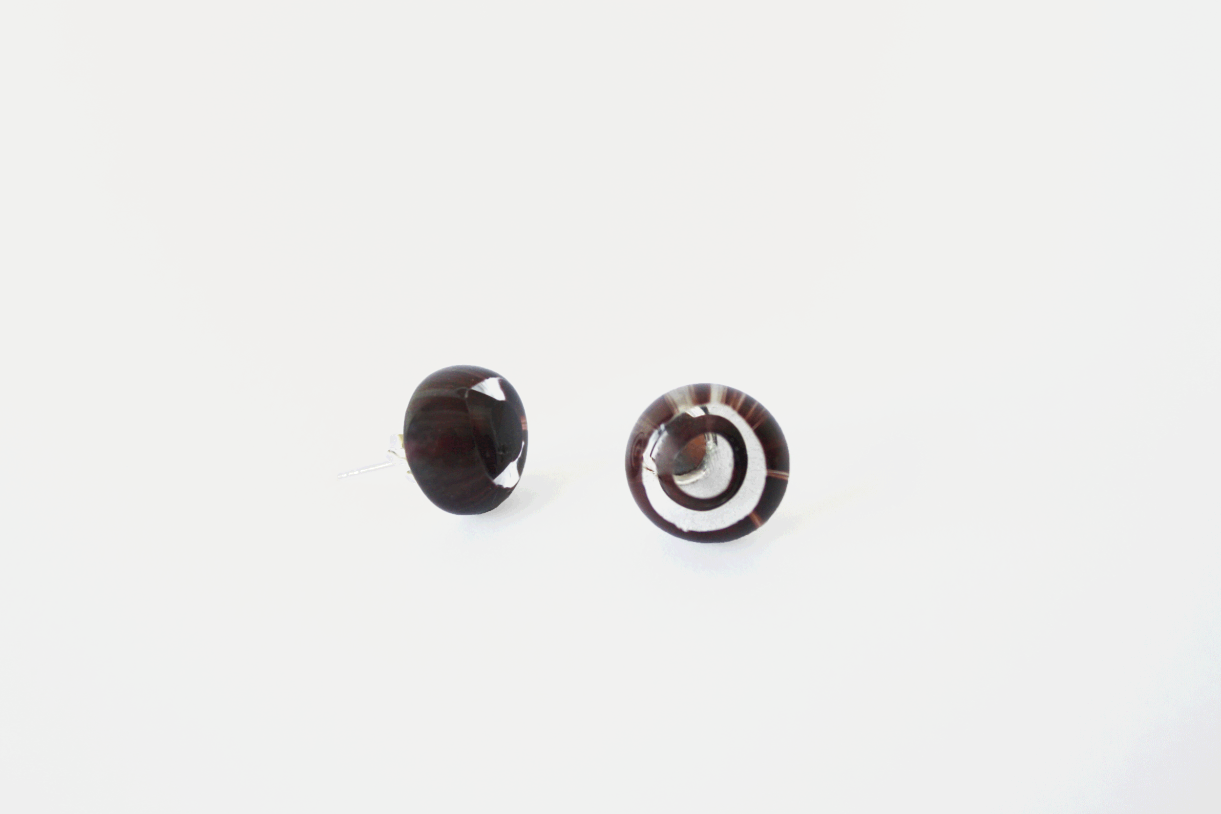 Mauve Murrine Stud Earrings
