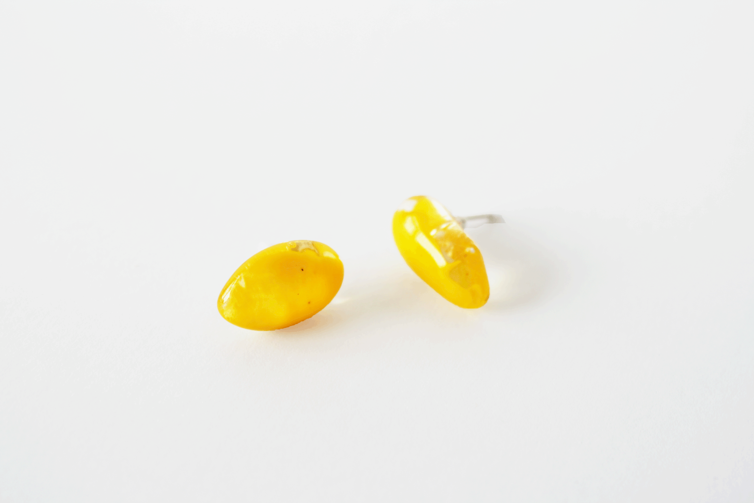 Lemon Reclaimed Stud Earrings