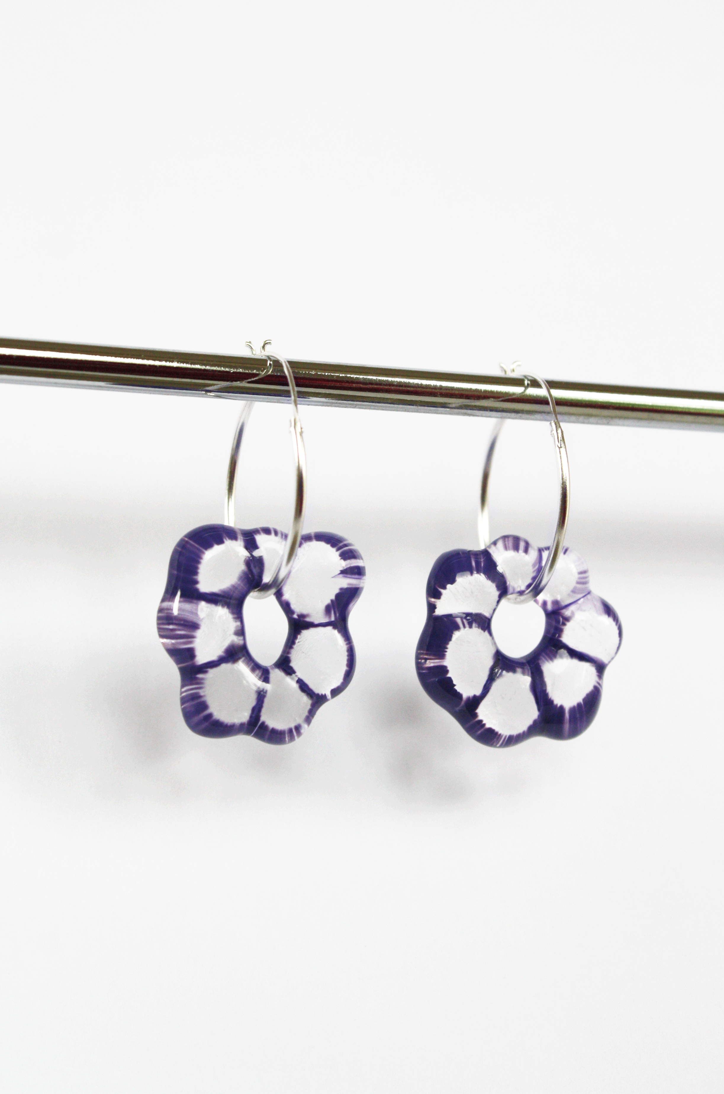 Purple Murrine Earrings (2).gif