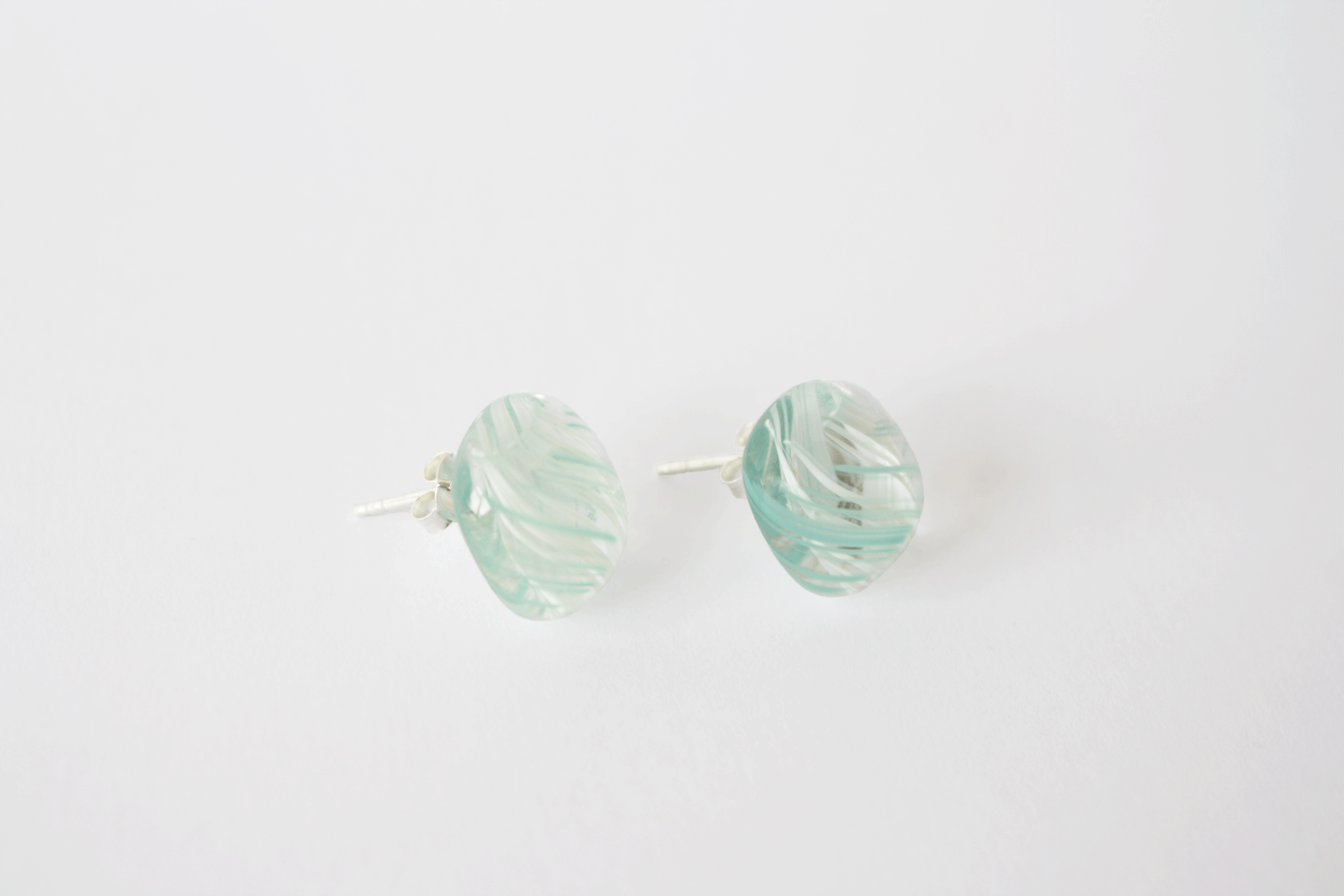 Mint Murrine Stud Earrings