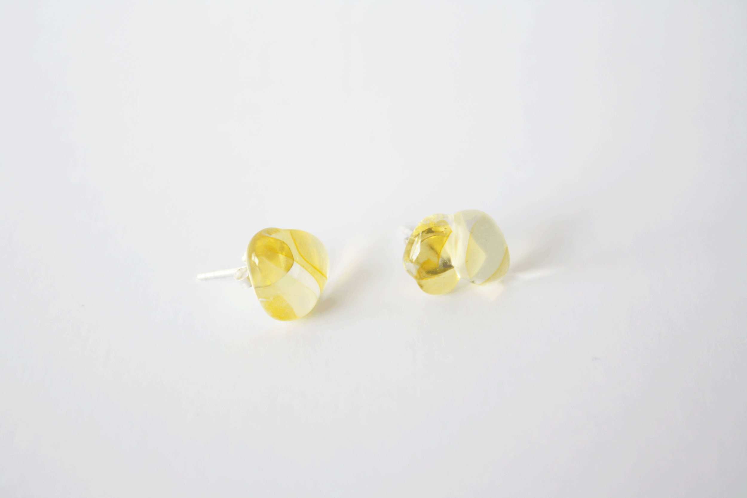 Mixed Yellow Reclaimed Stud Earrings