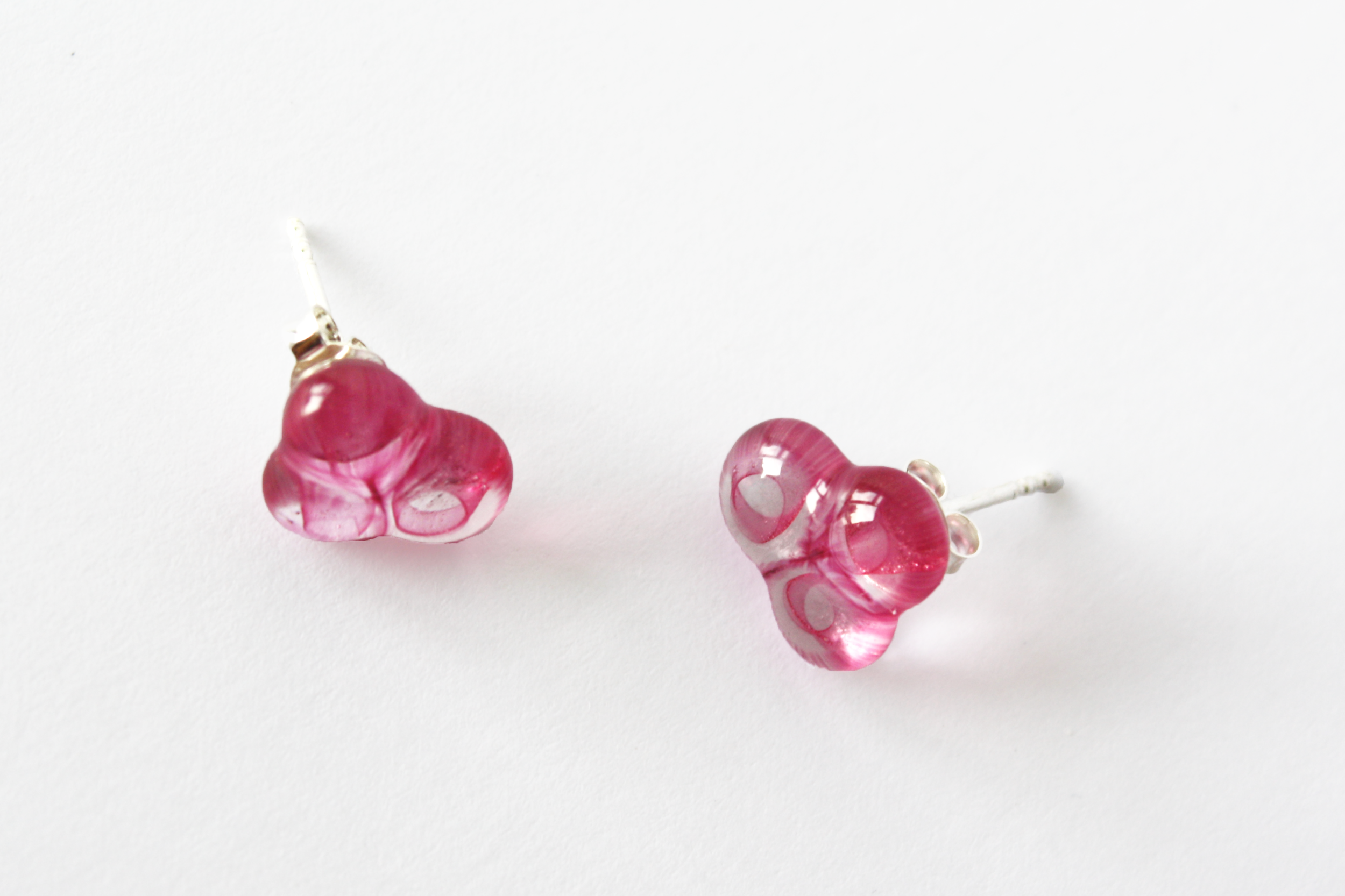 Pink Cluster Murrine Stud Earrings