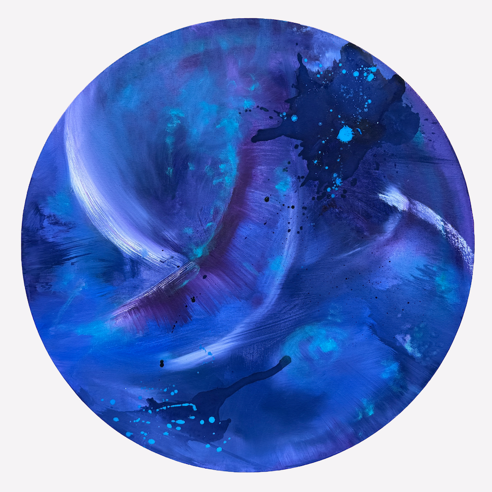 PlanetaryScape No.3, Oil on canvas, 20" diameter, 2026