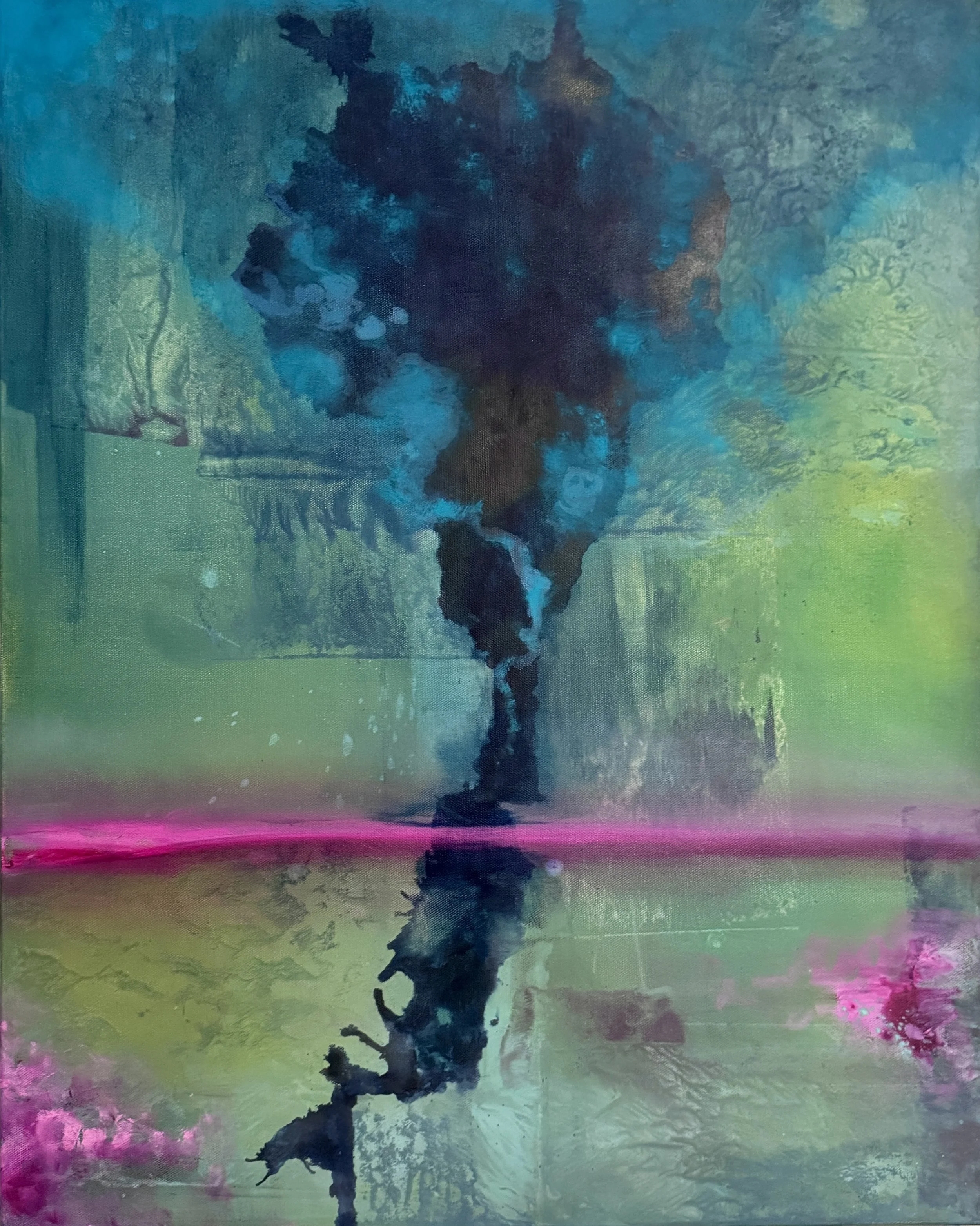 Etherscape- Oil on Canvas, 2025, 24" x 30"