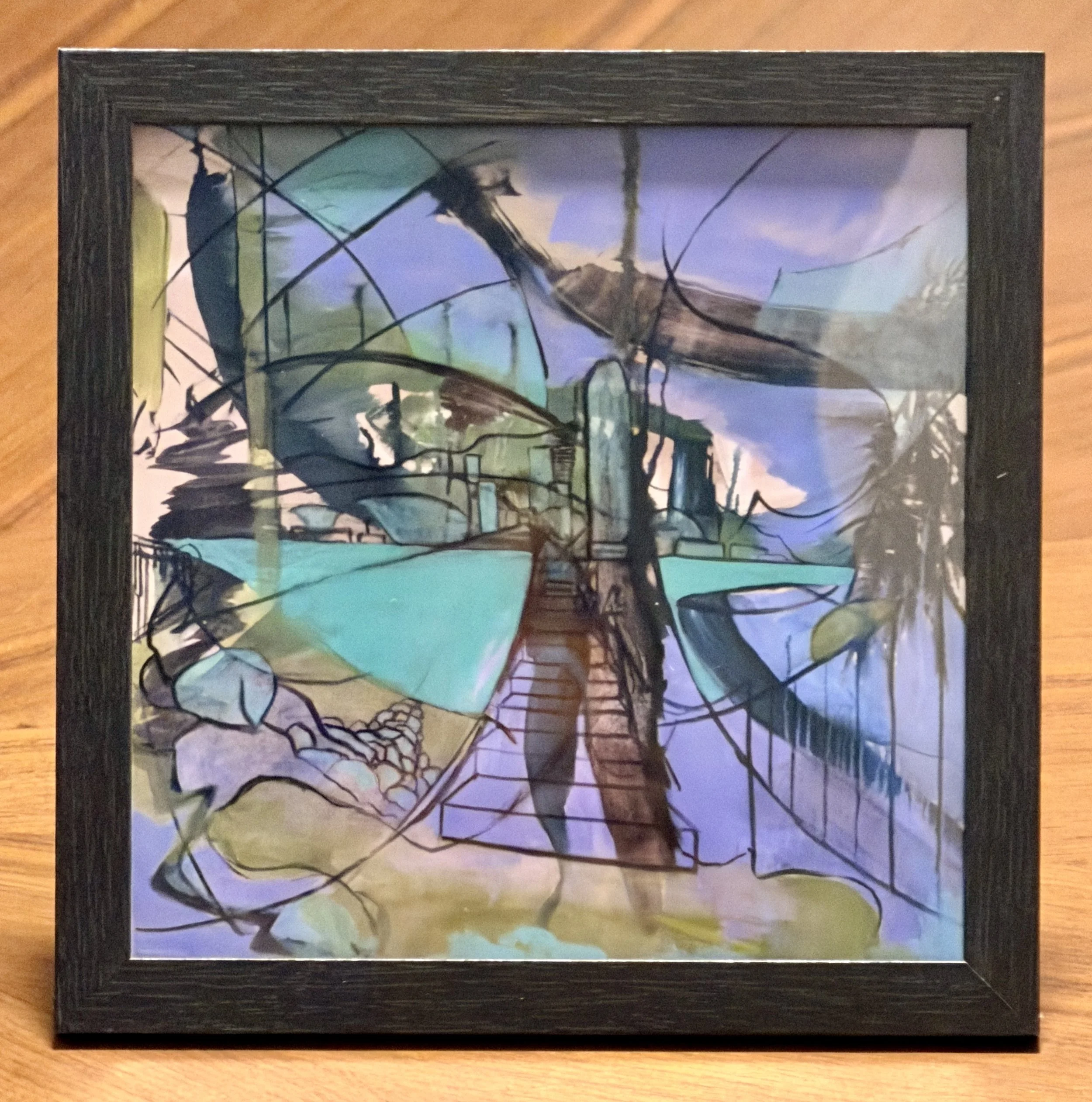 LilacMintChartreuseAbstractPainting.Print.Framed.jpg