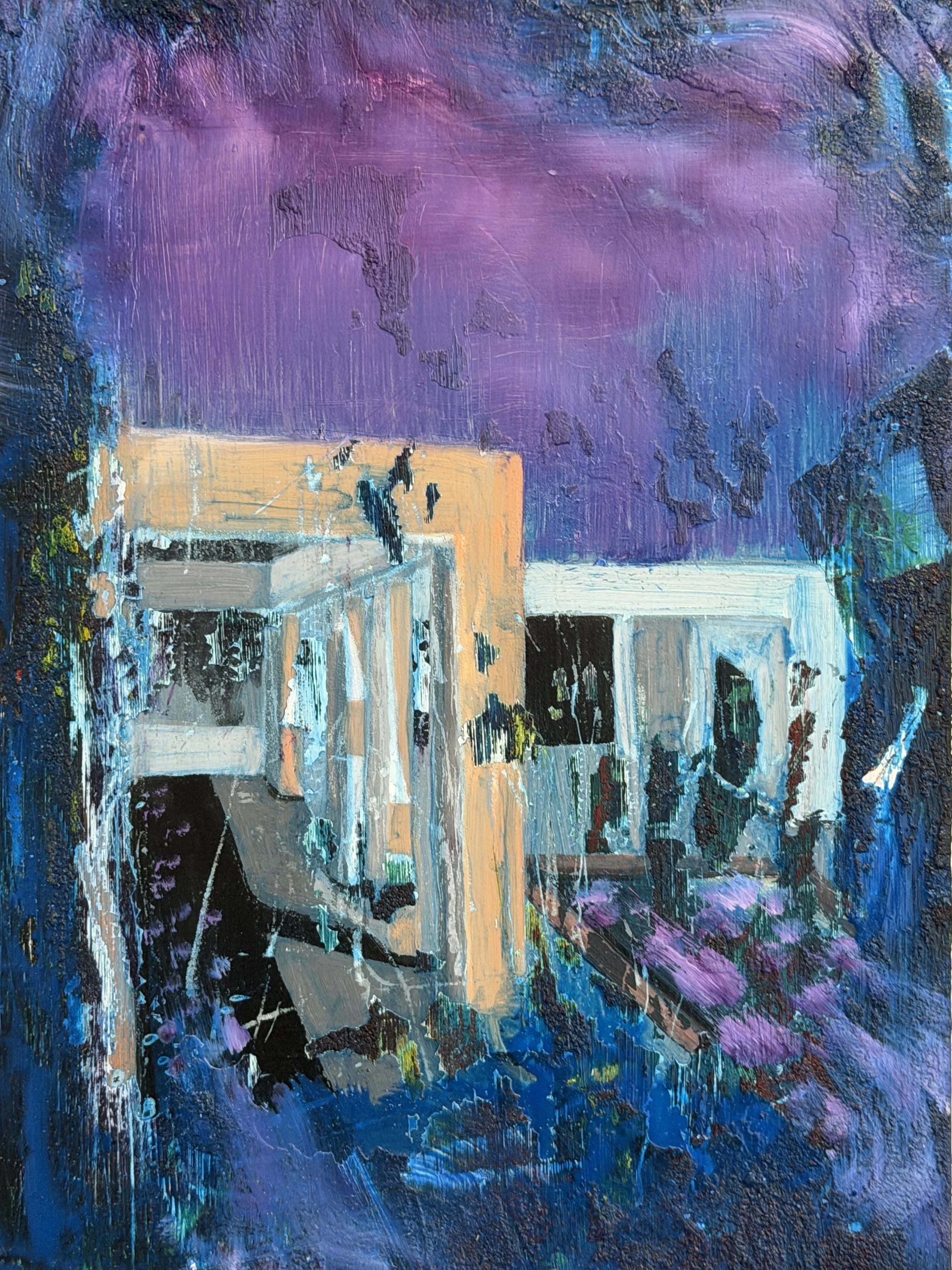 974 Park Lane Masterpiece Memorandum: Montserrat Orange, Manganese Blue, and Cobalt Violet, Oil on Wood panel, 12" x 16", 2017-2026