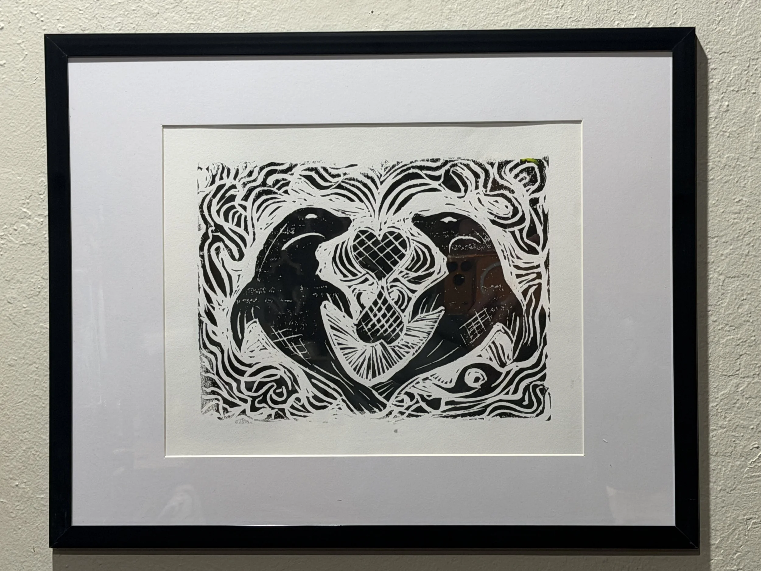 SealLovers.LinocutPrint.Framed.JPG