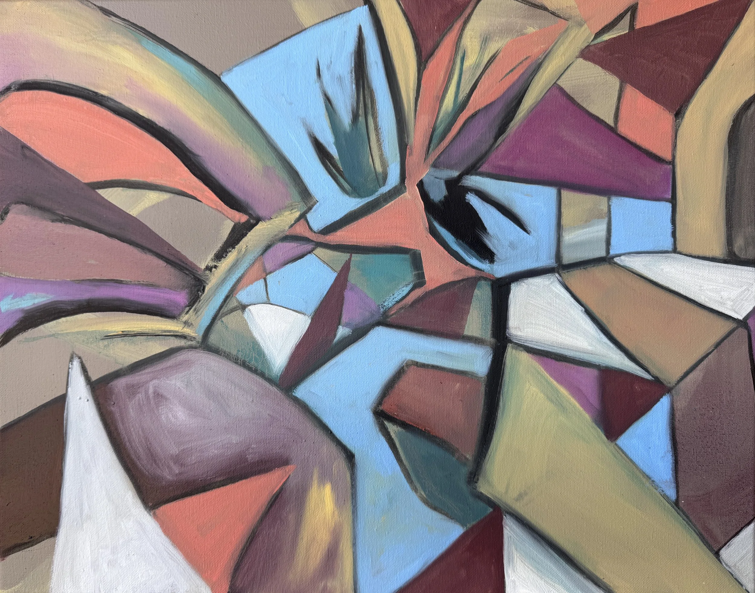 Absolute Asymmetry, oil on canvas, 16x20, 2025