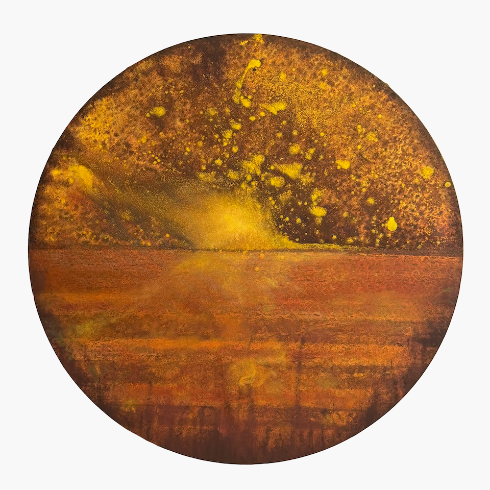 PlanetaryScape No.2, Oil on canvas, 20" diameter, 2026