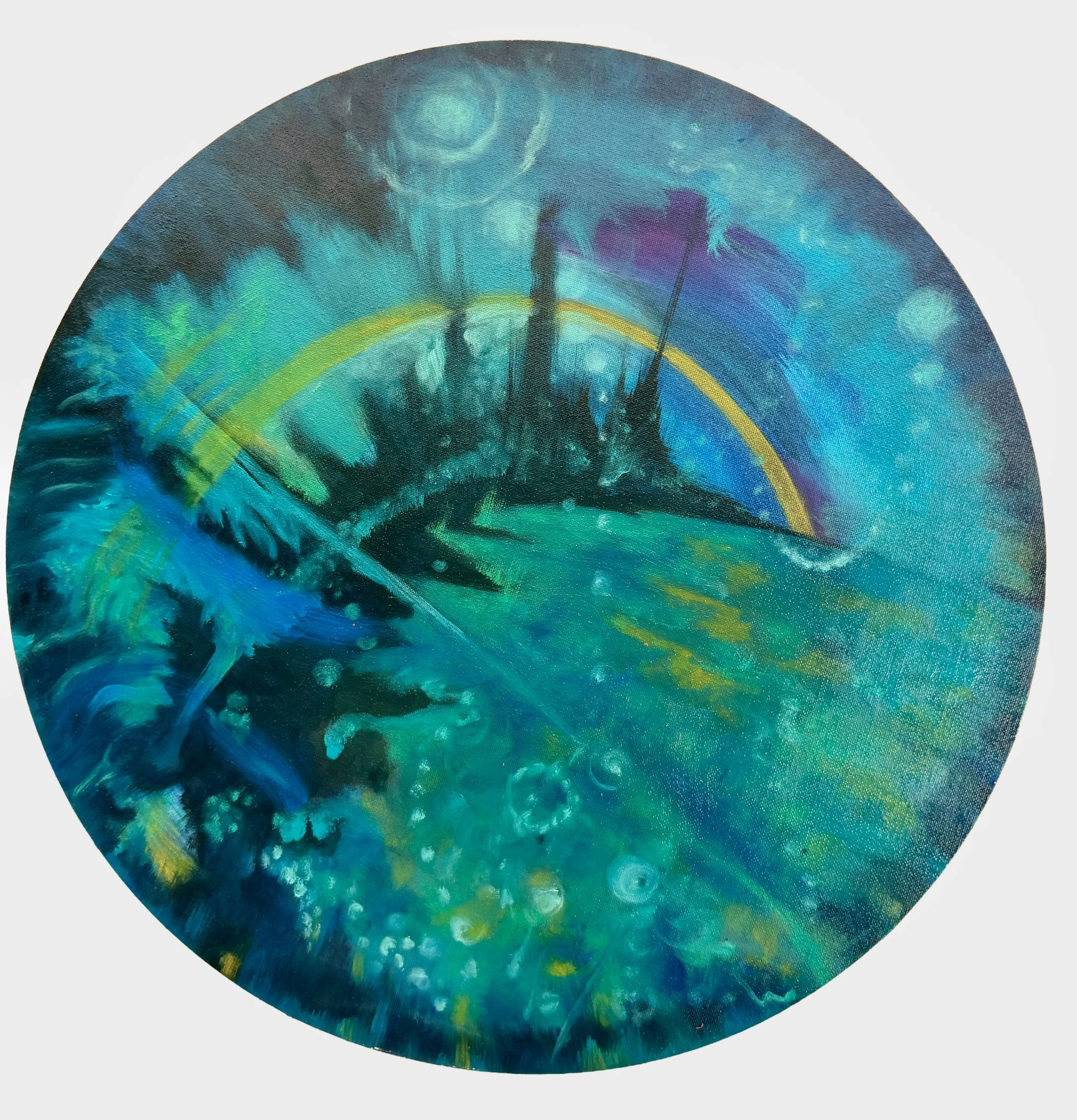 PlanetaryScape No.4, Oil on canvas, 20" x 20", 2026