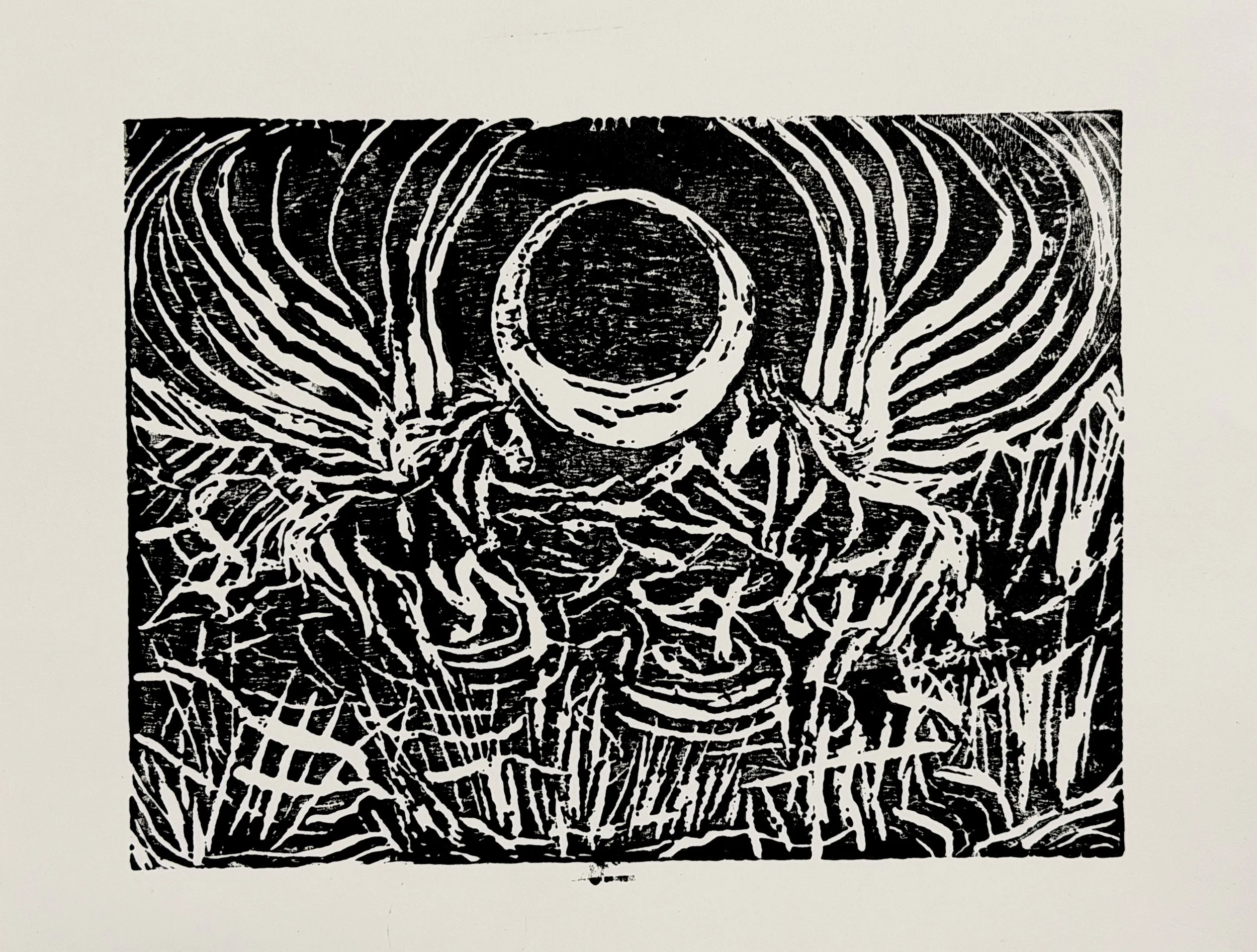 Pegasus Lovers Lino Print