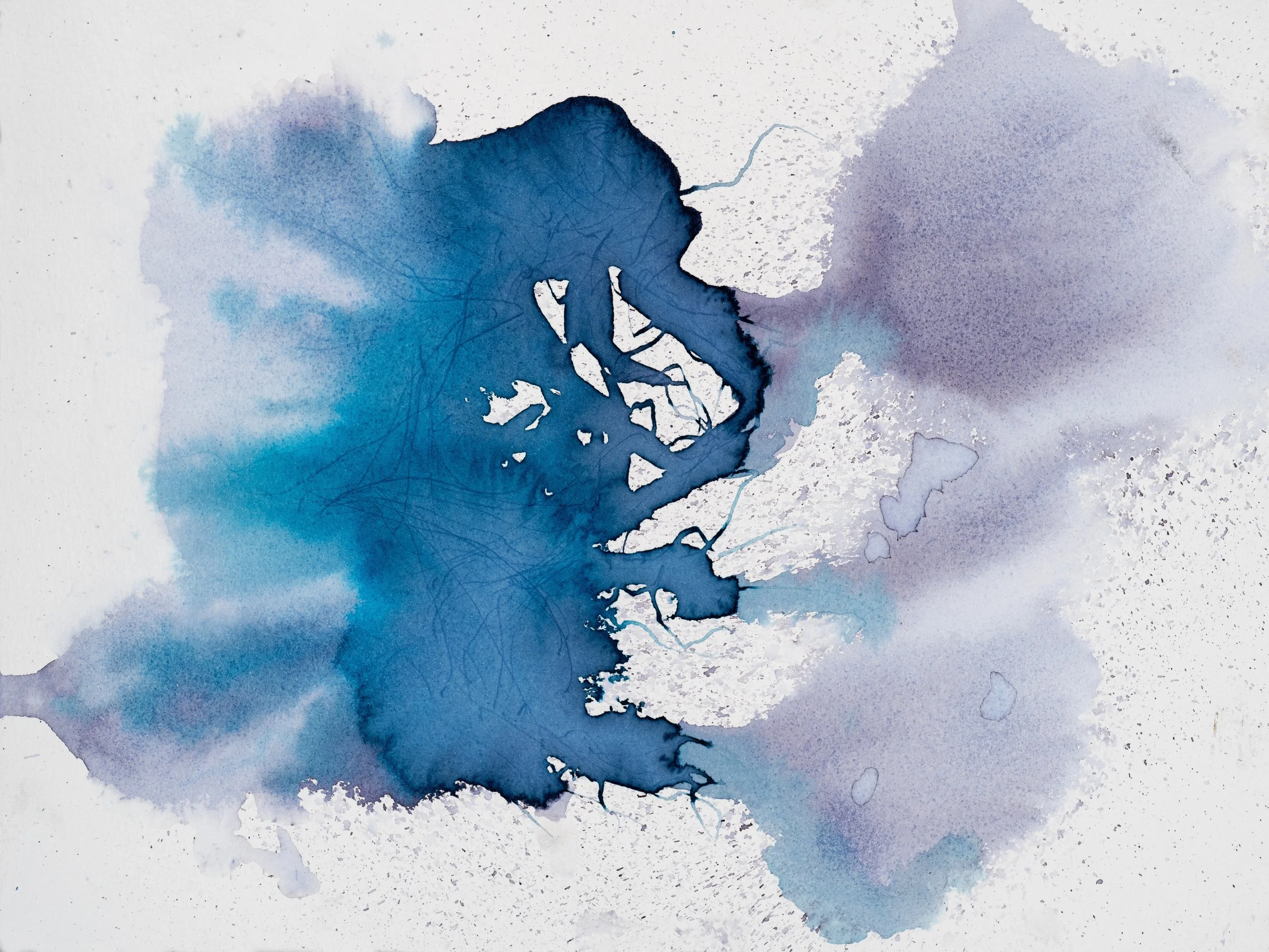 Water lung, watercolor on paper, 10x12 inches