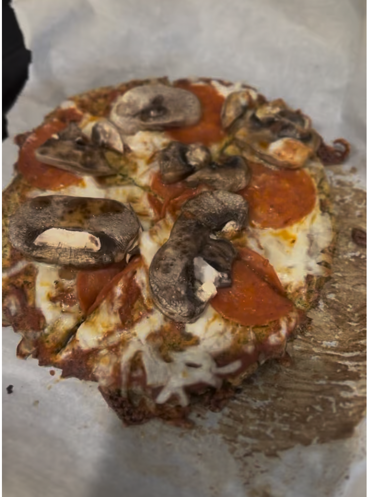 Single Serving Broccoli Chicken Pizza Crust