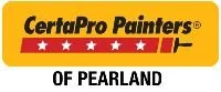 CertaPro Painters of Pearland logo on a yellow and red background.