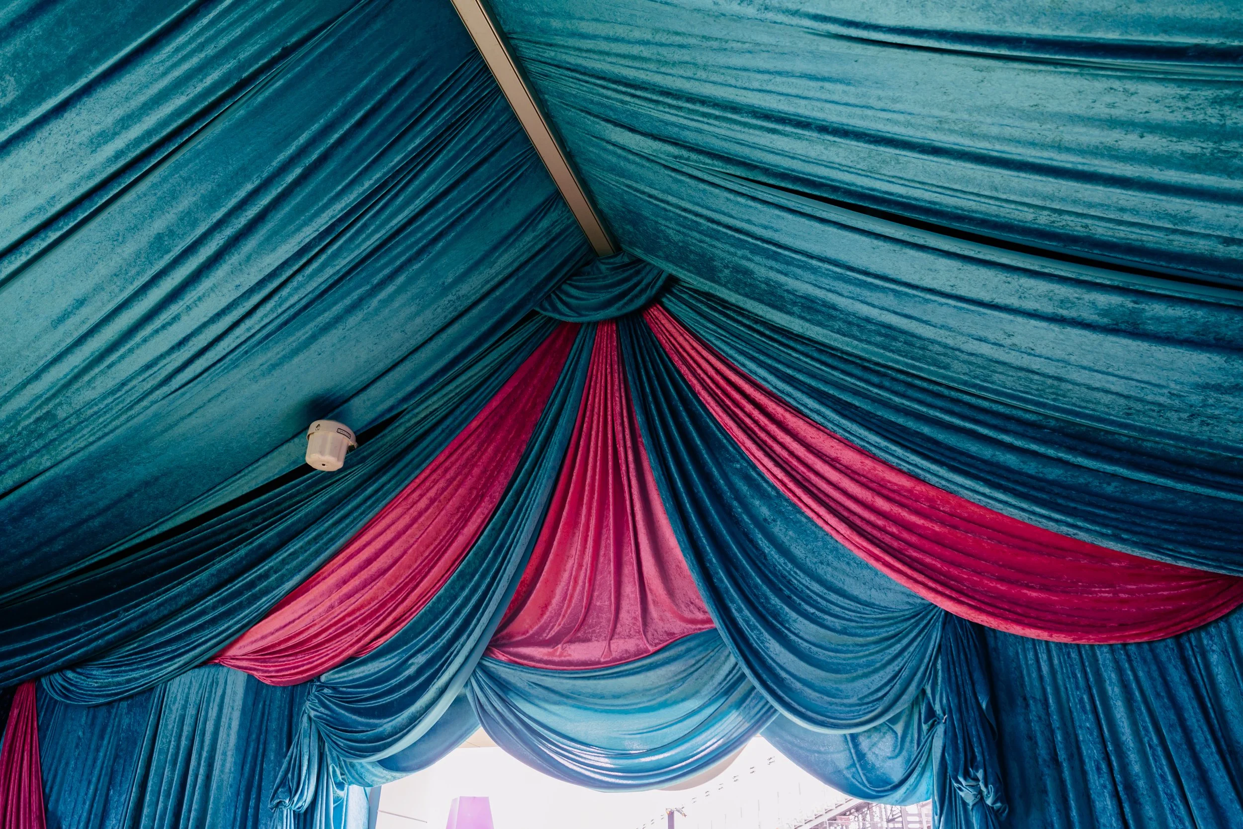 Close up Fabric Draping for EDC Las Vegas