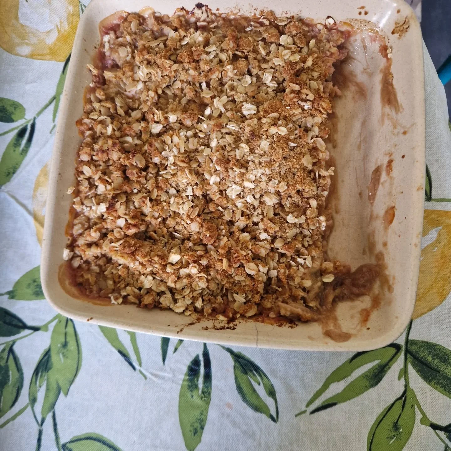 So I was feeling a bit bad about using the rest of the rhubarb for an actual rhubarb crumble given that the gelato is so divine.

Then I tried it.

Yum.

#Rhubarb #nowaste #rhubarbcrumble #bakingday❤️ #kingstongelato