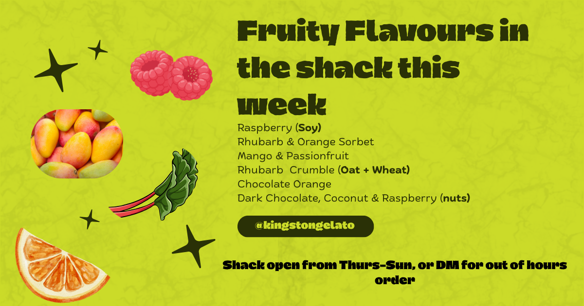 Fruity Flavours In The Shack This Weekend