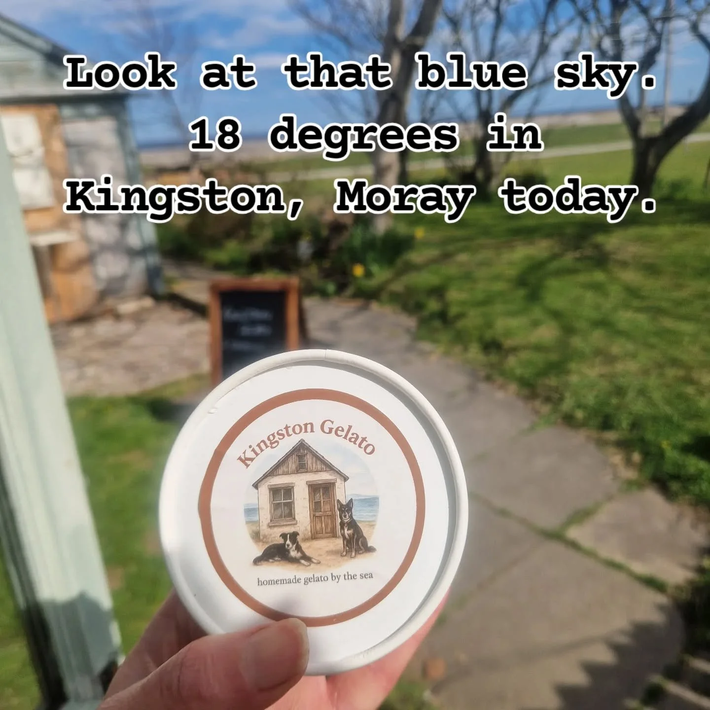 #gelatoweather #bluesky #kingstonmoray  #hottestdayoftheyear #easterholiday