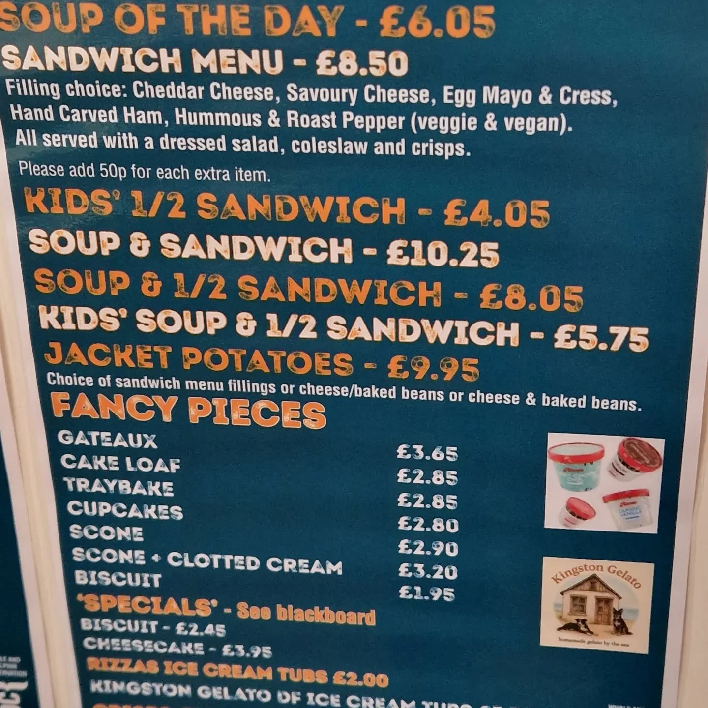 Yummy takeaway sandwiches today from @wdcscottishdolphincentre - perfect for keeping the wind chill at bay.

And so lovely to see our gelato on the menu too.

#speybay 
#localbusiness 
#dolphins 
#lunchtime
#Moray