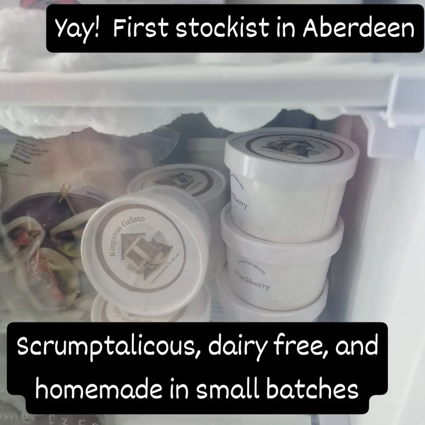 So excited about being stocked at the charming @rosemountmarket 

Homemade, dairyfree and deeeelicious.

Mango and Passionfruit.
Blackberry

With a spoon in the lid they are perfect for a grab and stroll around Vicky Park.

#gelato #aberdeen #dairyfr
