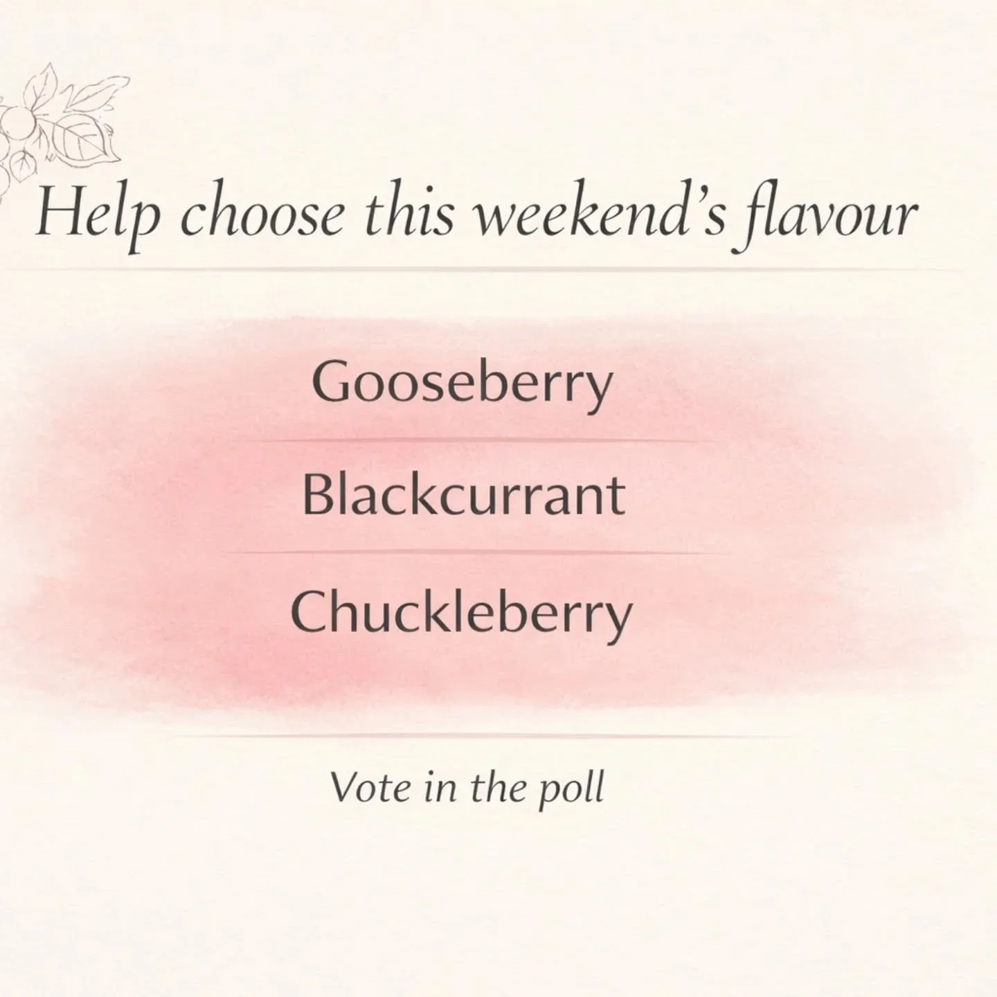 I have all three of these in the freezer. If I pick one in the next day I'll have time to devise a recipe. 

Which one would you vote for?

#blackcurrant
#gooseberry 
Or 
#chuckleberry 

All #plantbaseddessert and #dairyfree 

Help me decide
