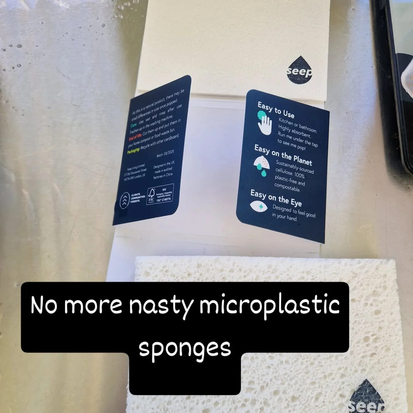 I looked out at the ocean while churning gelato and swore I wouldn't buy another green cleaning sponge.

So I picked up a 2 pack of @theseepcompany sponges at my last trip to @refillosophy.abdn 

They're not just #oceanfriendly but great/easy to use 