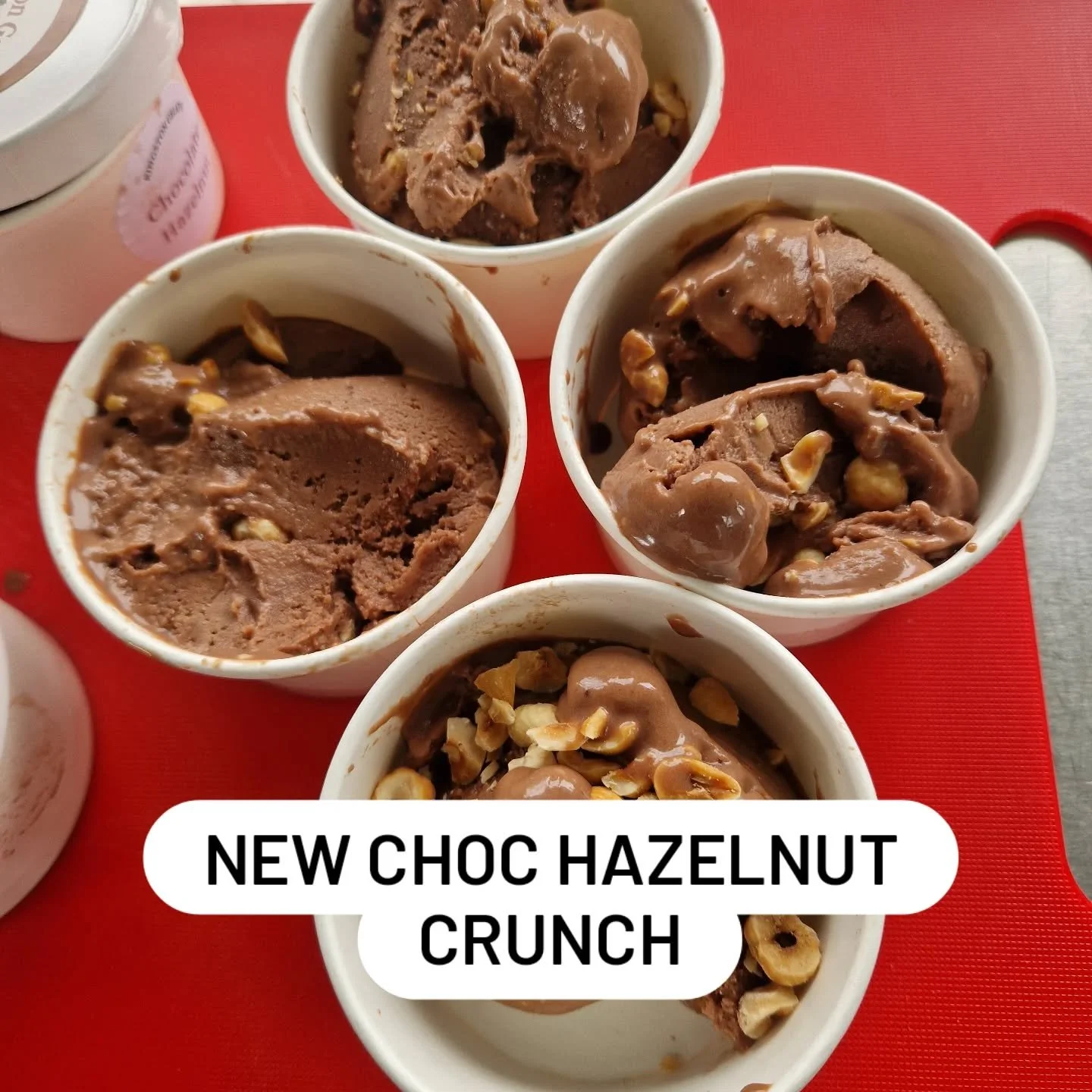 Such a treat to make. A new bag of cocoa powder for a new, supersmooth choc hazelnut crunch.

In the shack freezer for tonight's opening.

#chocolatehazelnut #Chocolate #dairyfree #kingstongelato #fridayvibes😎