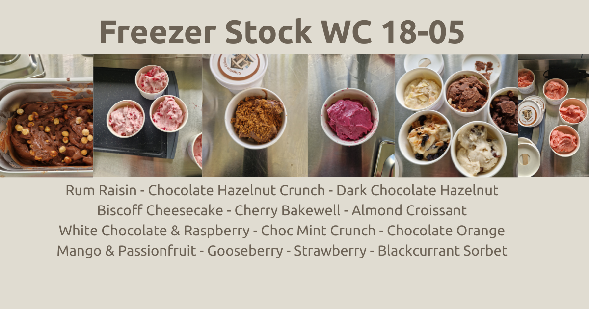 Freezer Stock WC 18 May