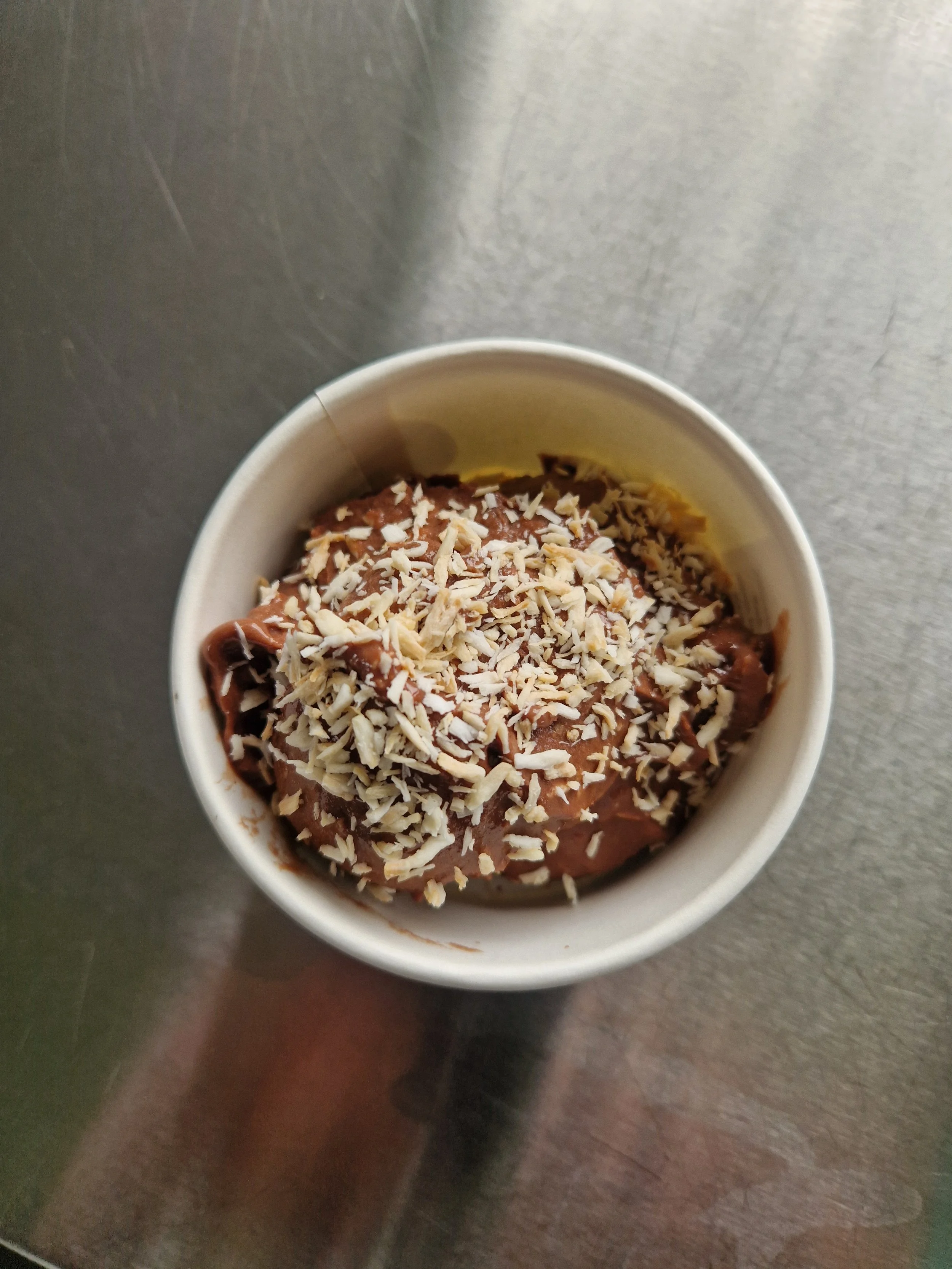 Dark chocolate and toasted coconut